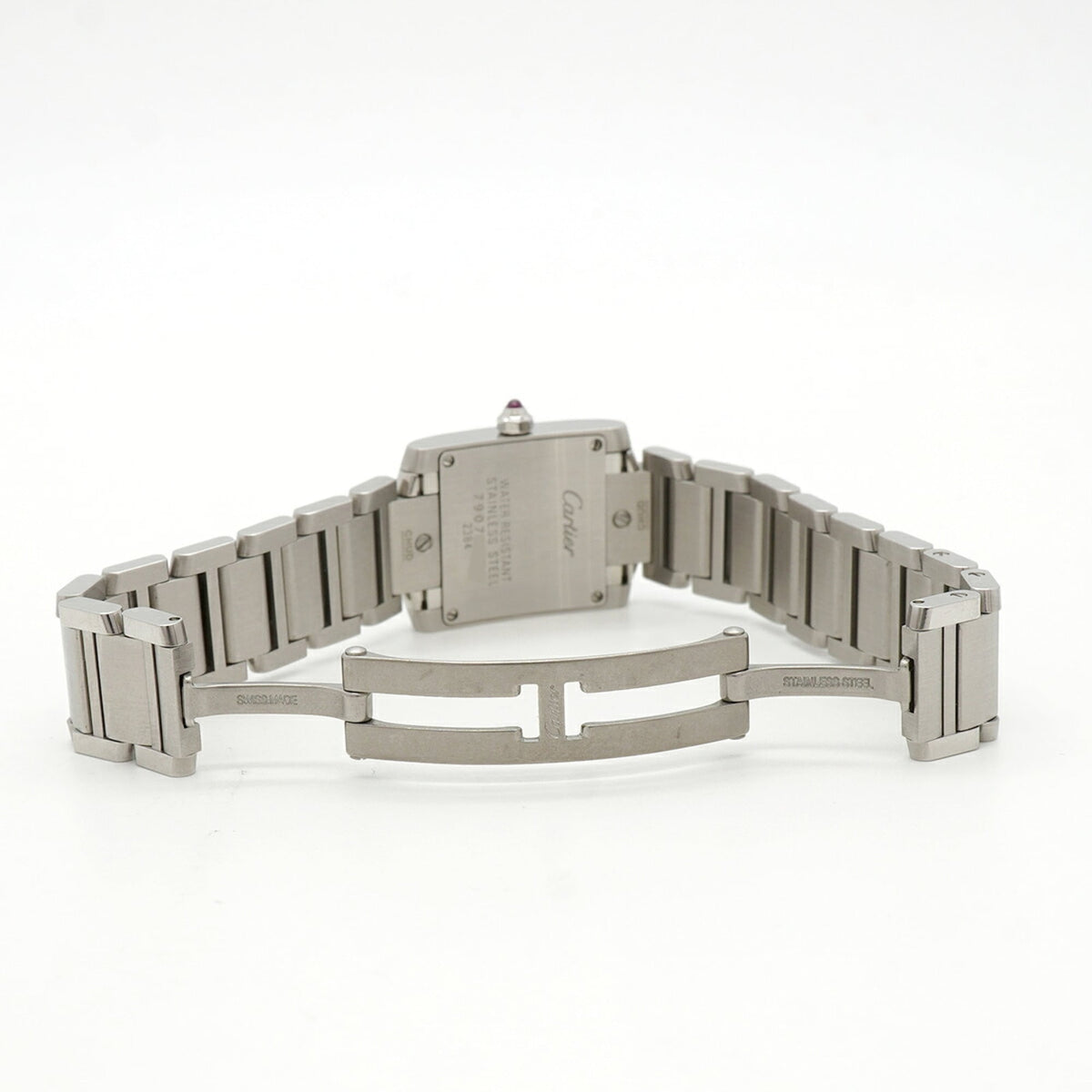 Cartier Tank Française SM W51028Q3 horloge met roze wijzerplaat, 20 mm