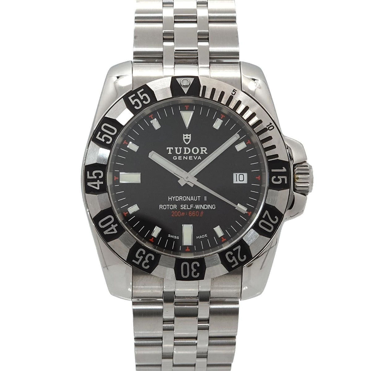 Tudor Hydronaut II 20040 met zwarte wijzerplaat 40mm Horloge