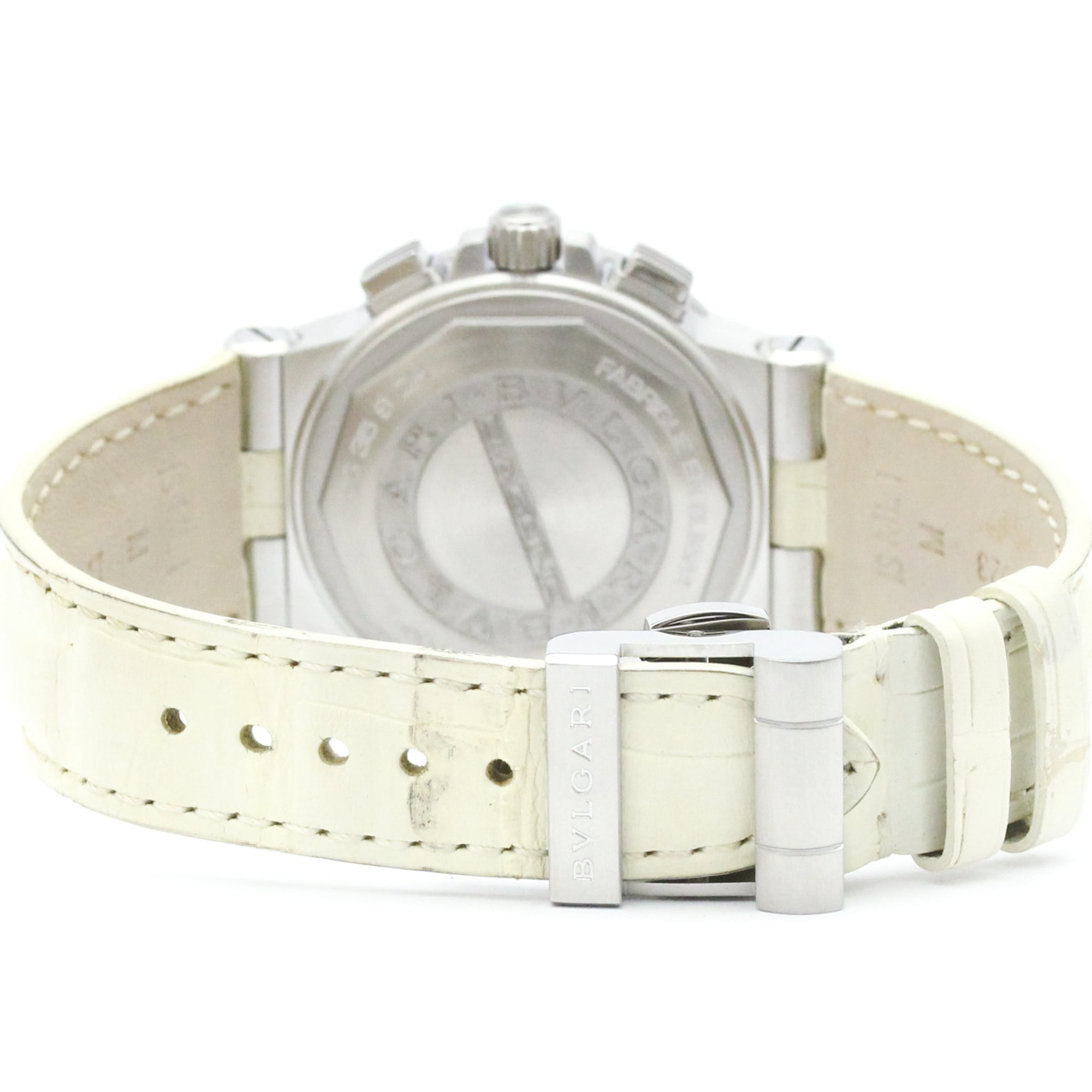 BVLGARI Diagono Chronograph Diamond MOP Steel Ladies DG35SCH