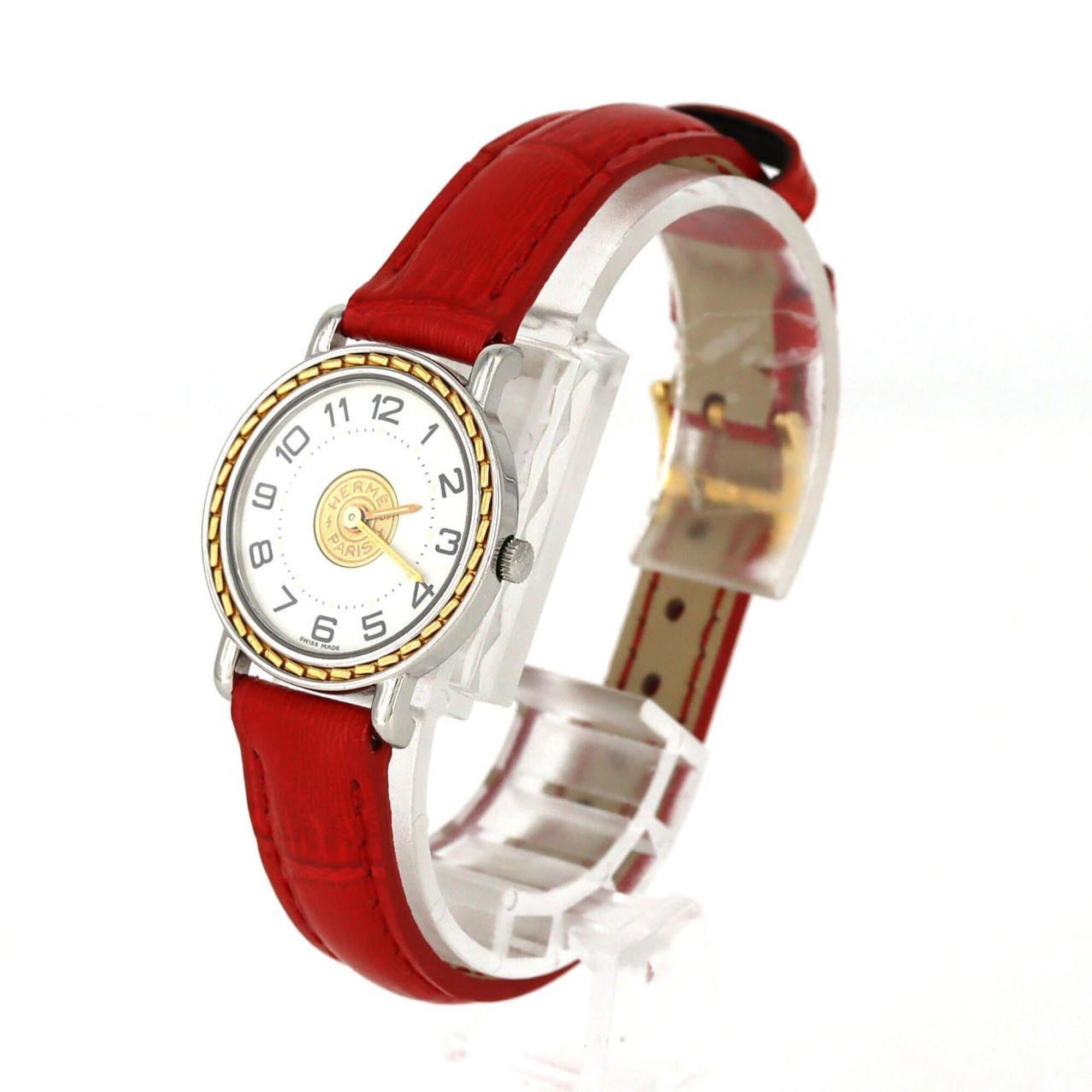 Hermes Sellier GZl1jdre White Dial 24mm Watch