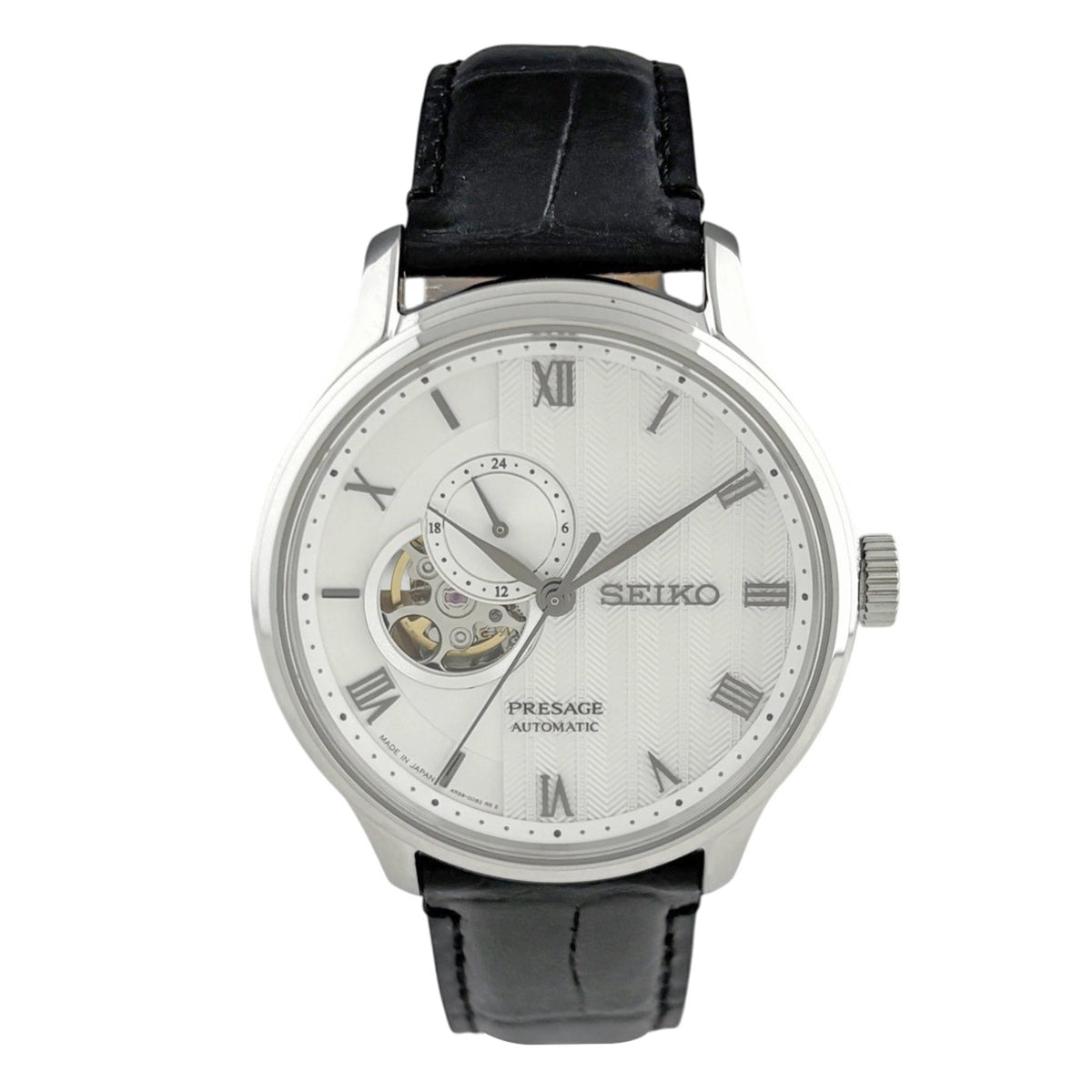 Seiko Presage SARY095 SARY095 4R39-00W0 Horloge met zilveren wijzerplaat, 42 mm