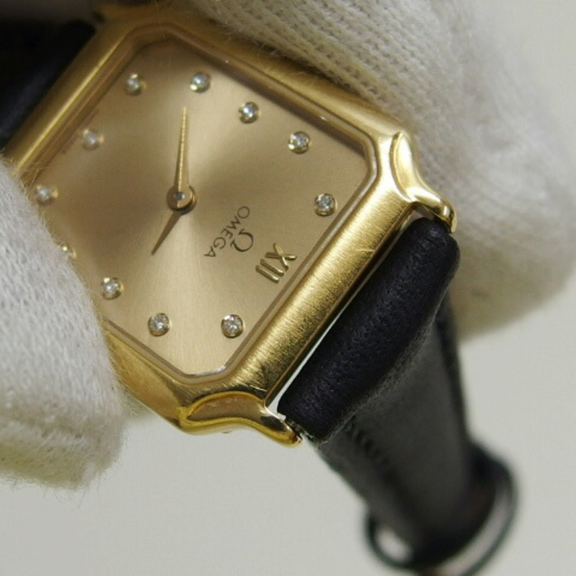 Omega De Ville 11-Diamond Gold Dial 20mm Watch