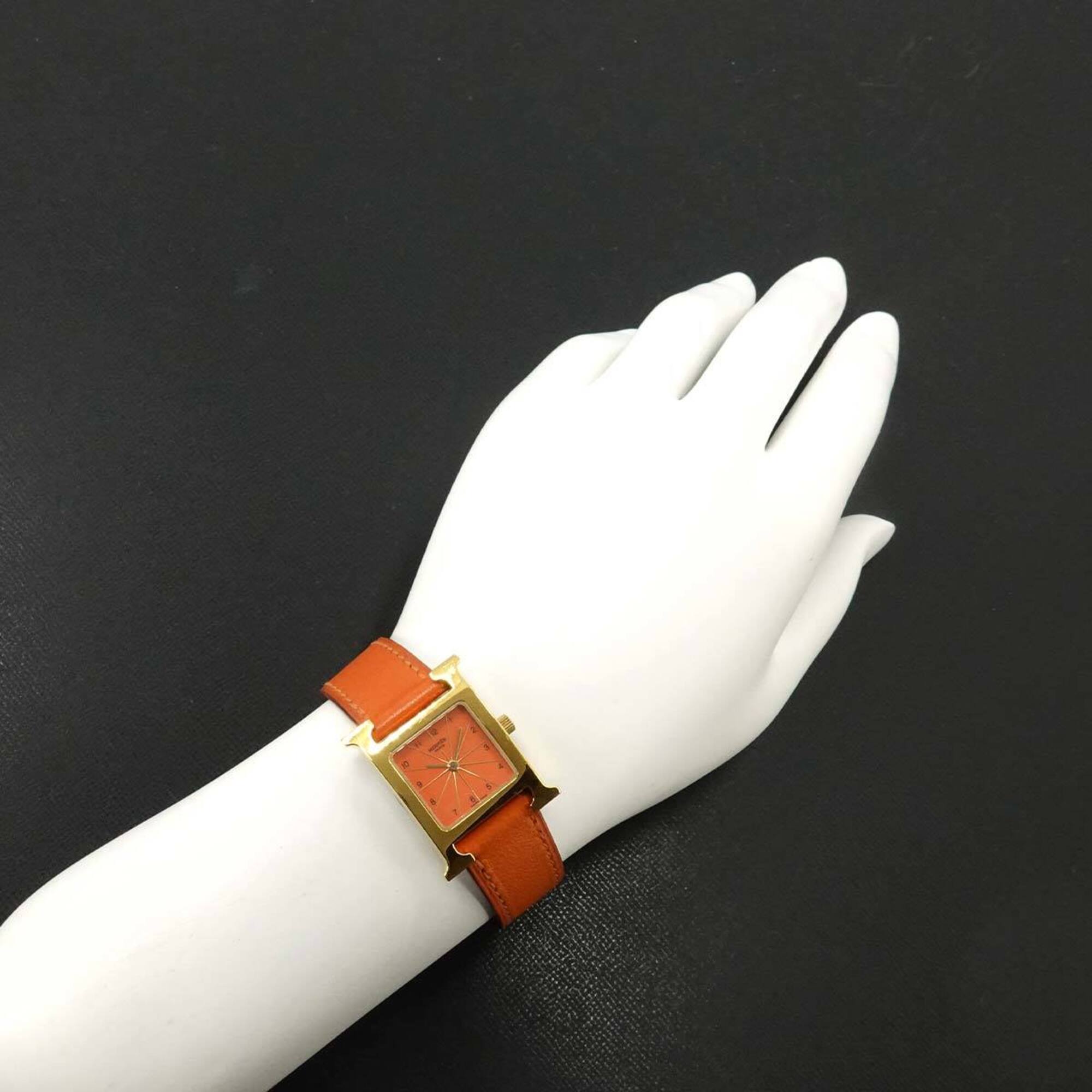Hermes H- HH1 201 Orange Dial 21mm Watch