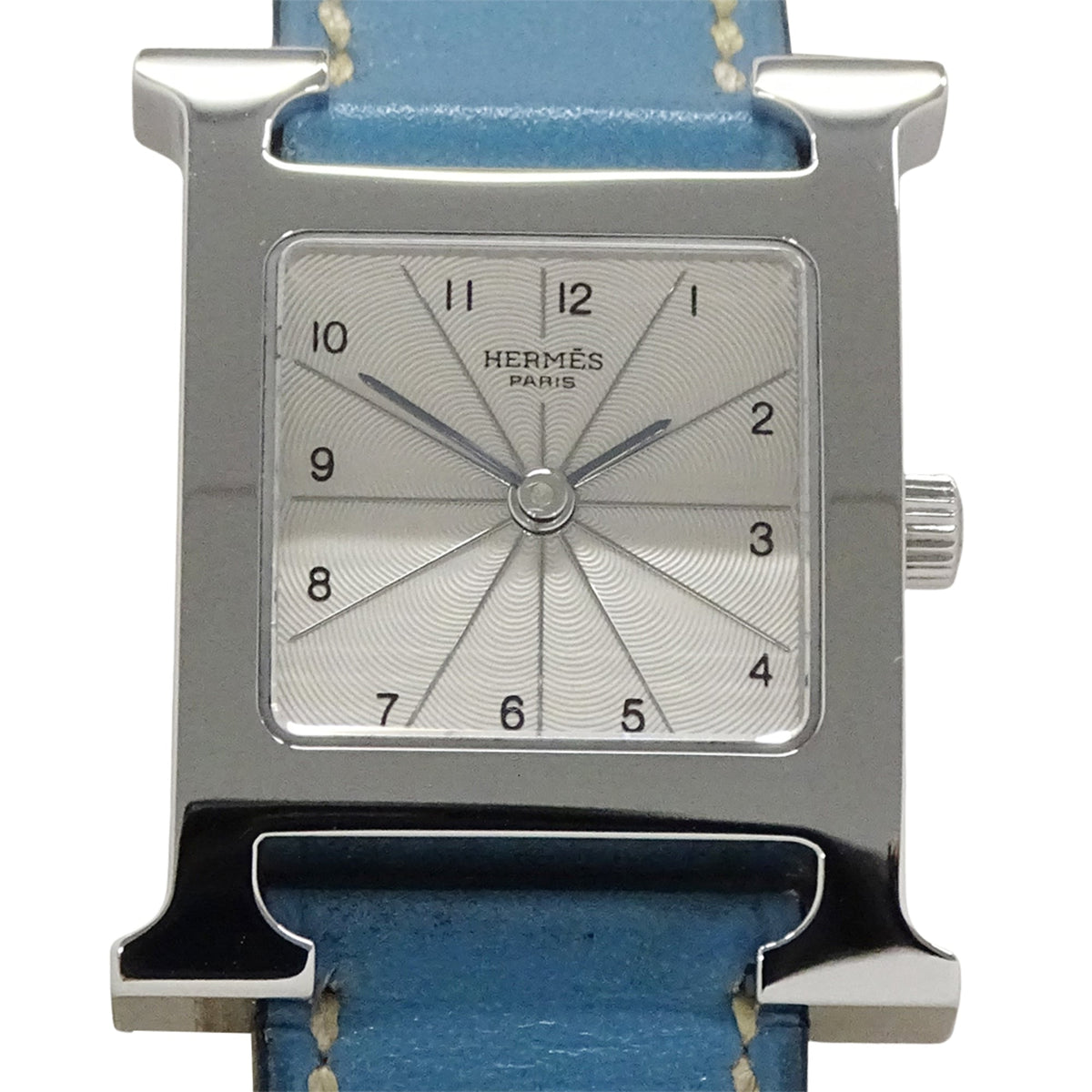 Montre Hermès H- HH1.210, cadran argenté, 21 mm
