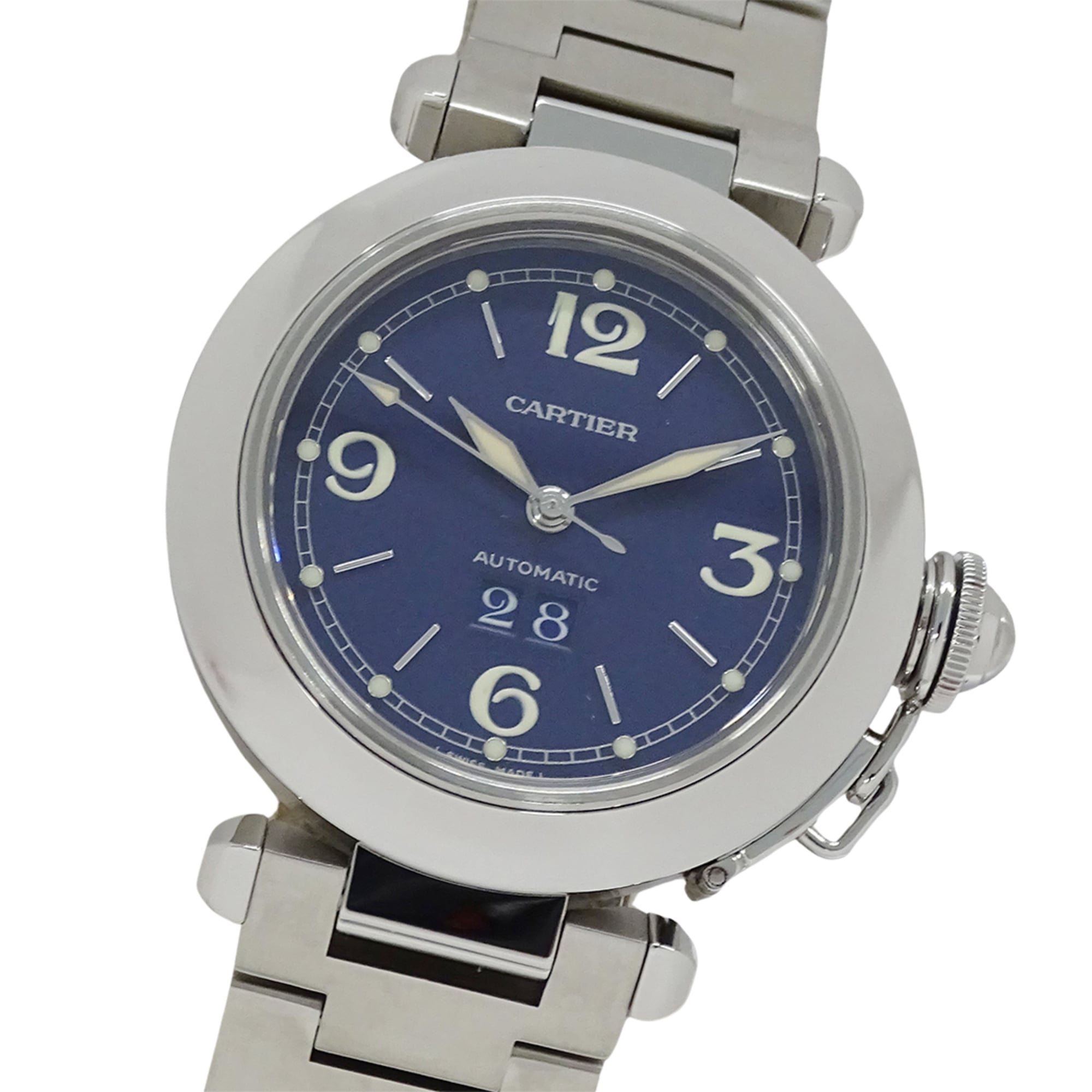 Cartier Pasha W31047M7 Blue Dial 35mm Watch