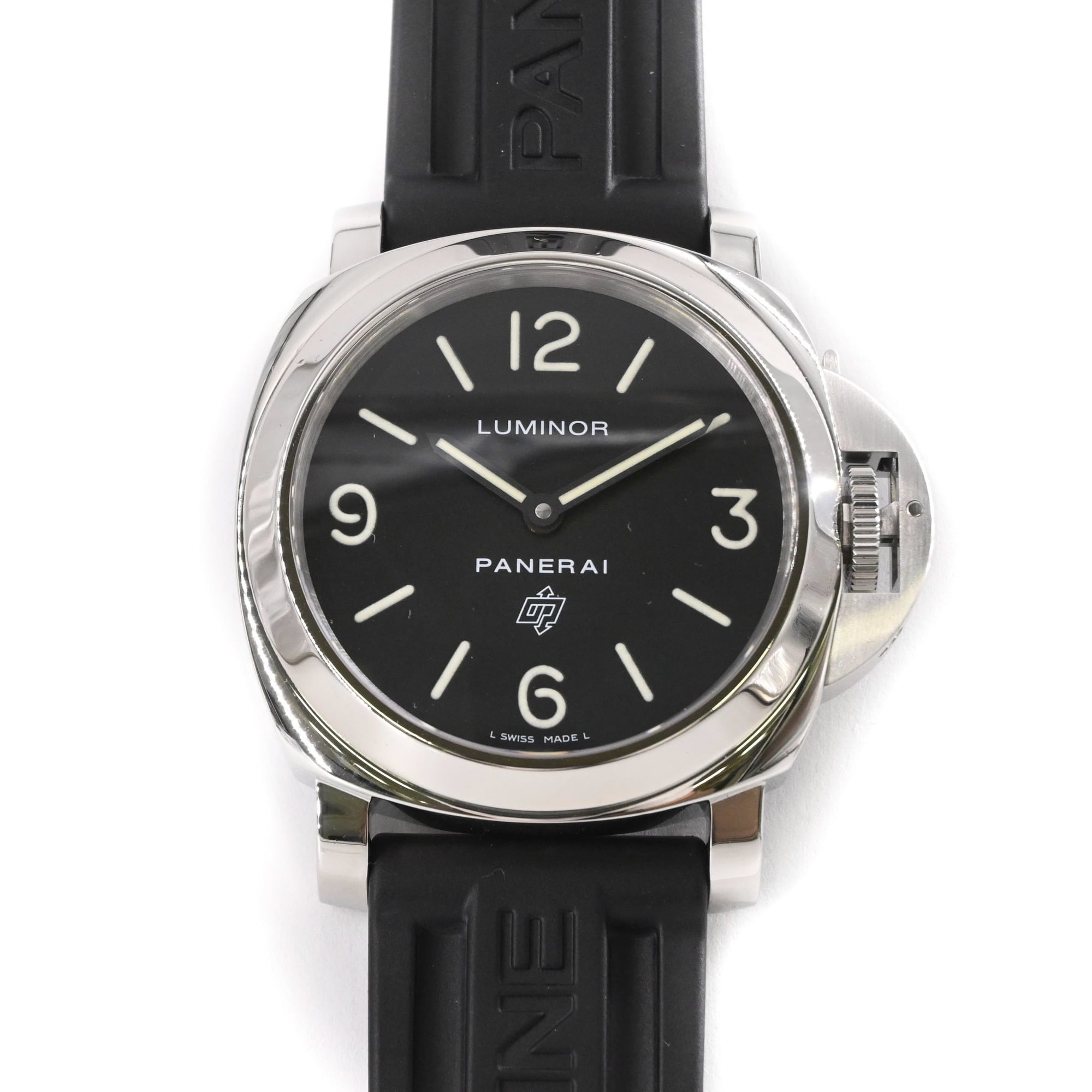 Panerai Luminor Manual Winding Men's Watch, Black Dial, PAM00000