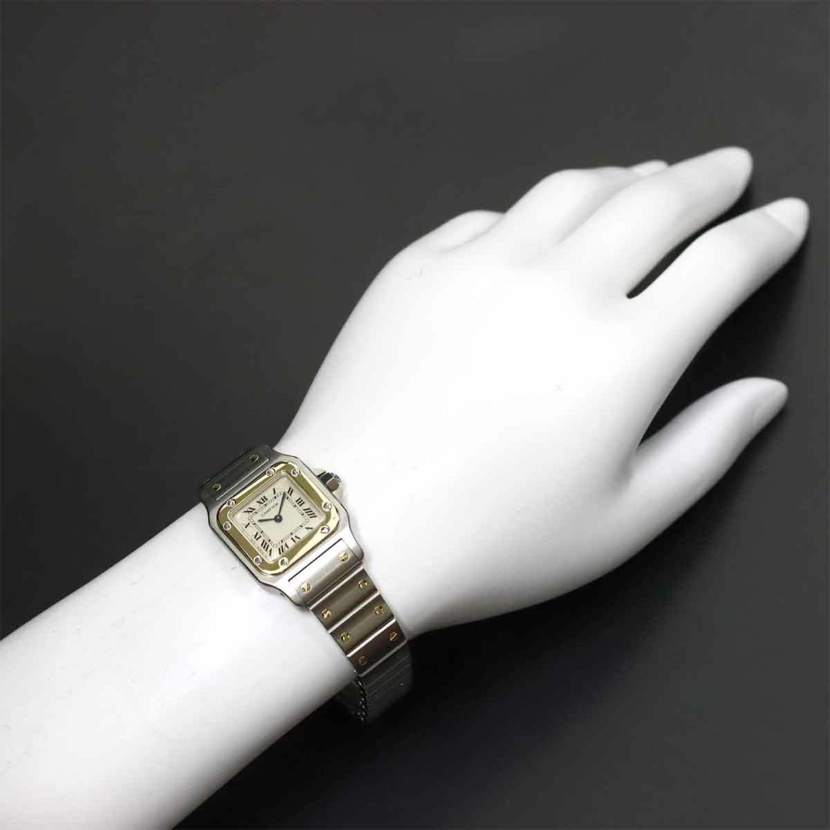 Cartier Santos Galbee SM W20012C4 Ivory Dial 23mm Watch