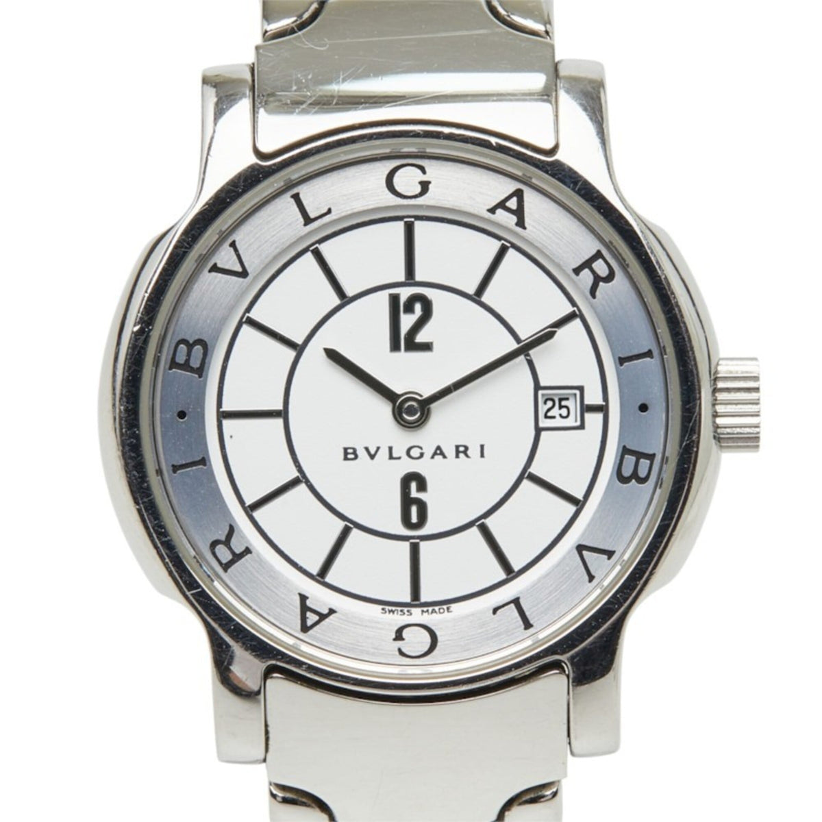 Bulgari Solotempo ST29S Weiß Zifferblatt 29 mm Uhr