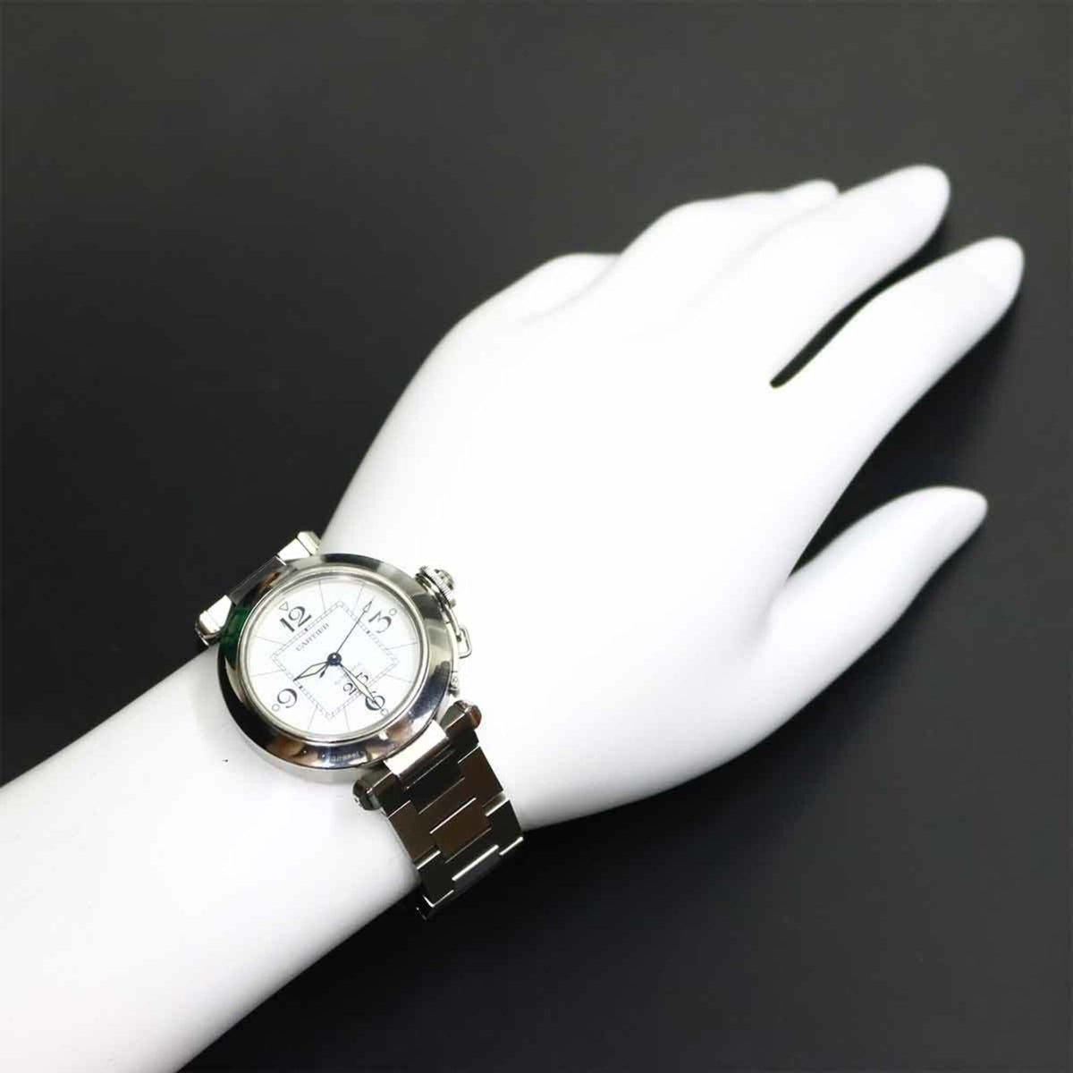 Cartier Pasha C Big Date W31055M7 White Dial 35mm Watch