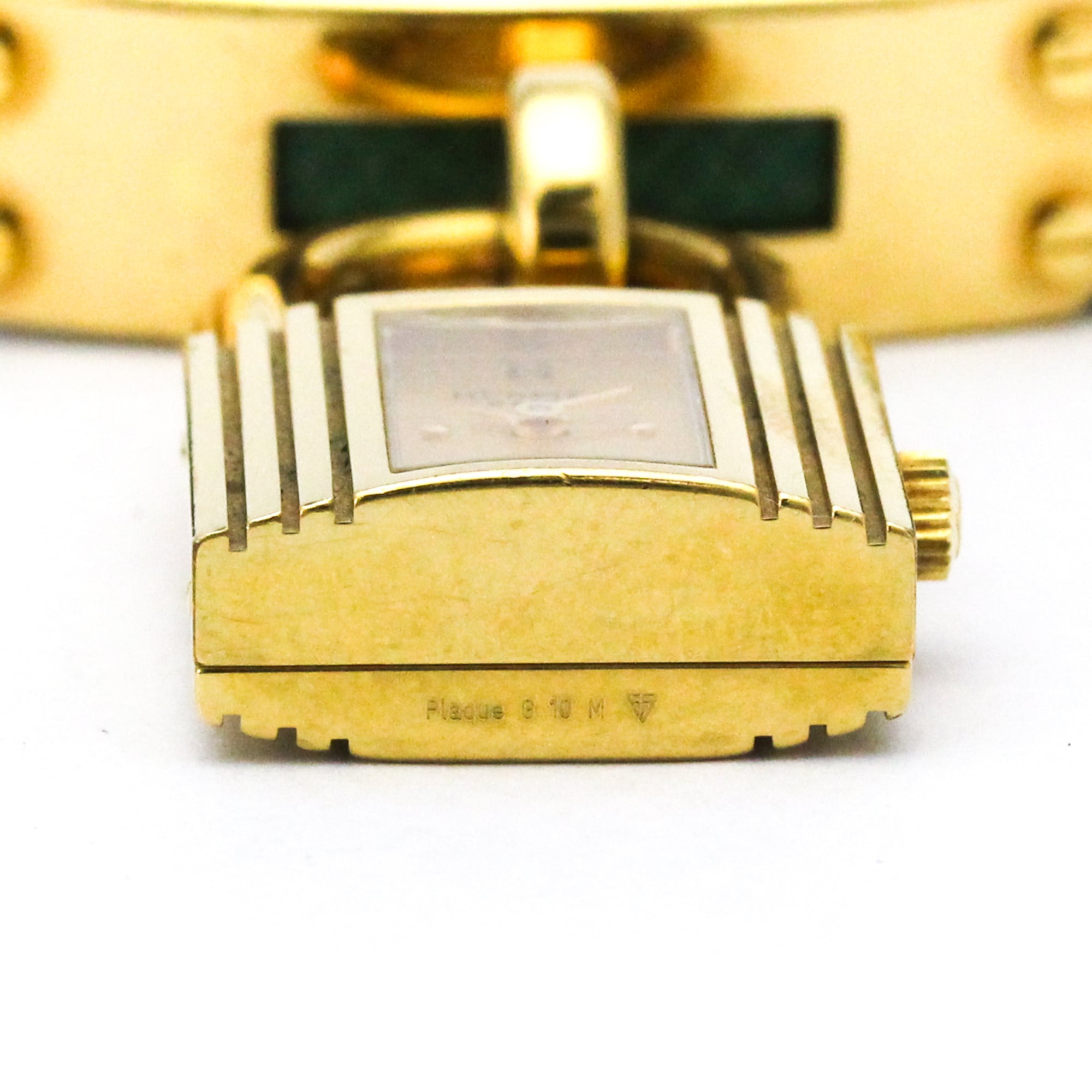 HERMES Kelly Watch Gold Plated Leather Quartz Ladies Watch