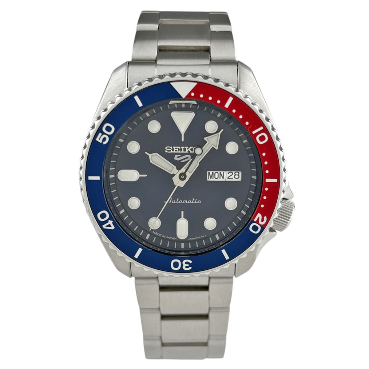 Seiko 5 Sports Pepsi Bezel 4R36-07G0/SBSA003 Navy Dial 42mm Watch