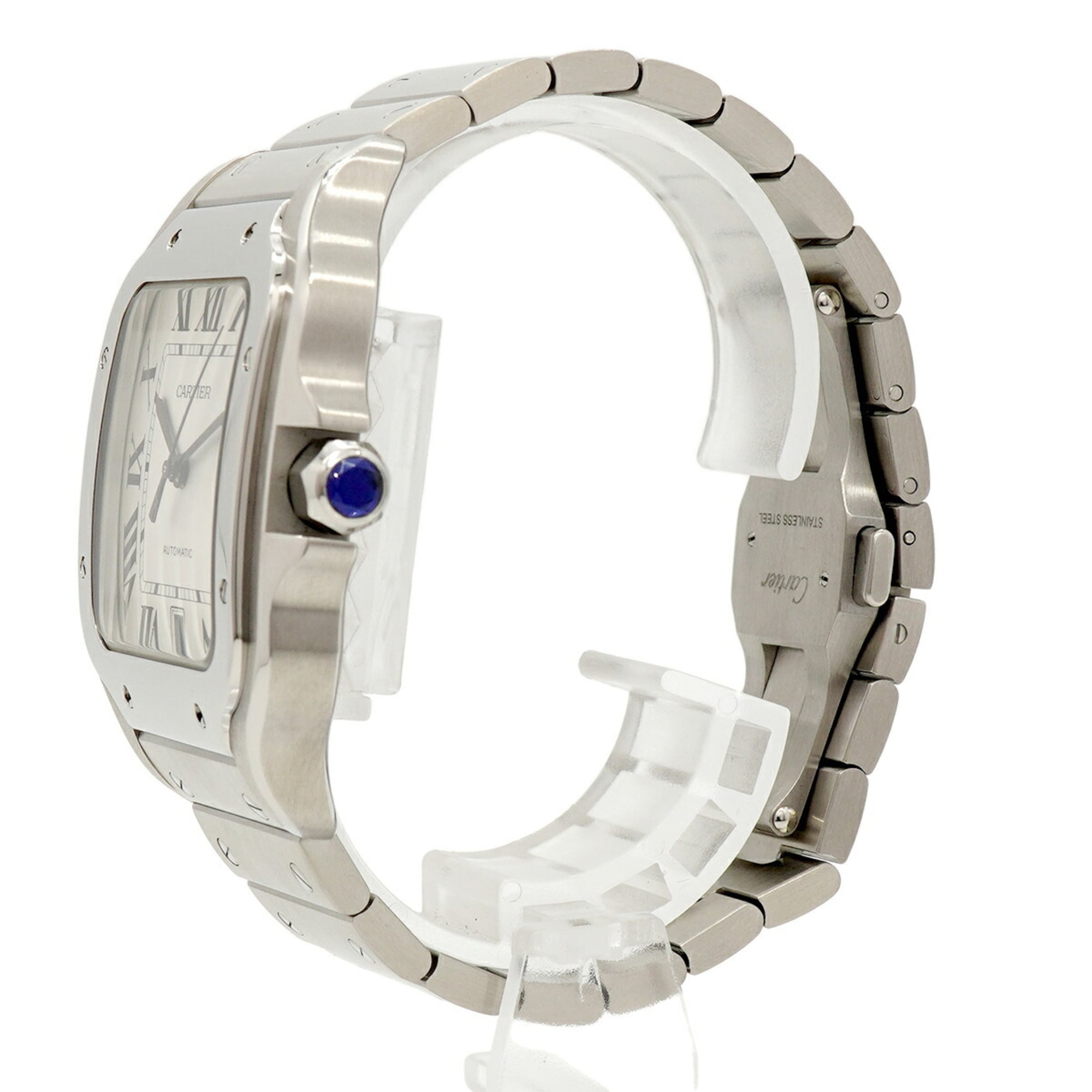 Cartier Santos LM WSSA0018 Silver Dial Men's Watch