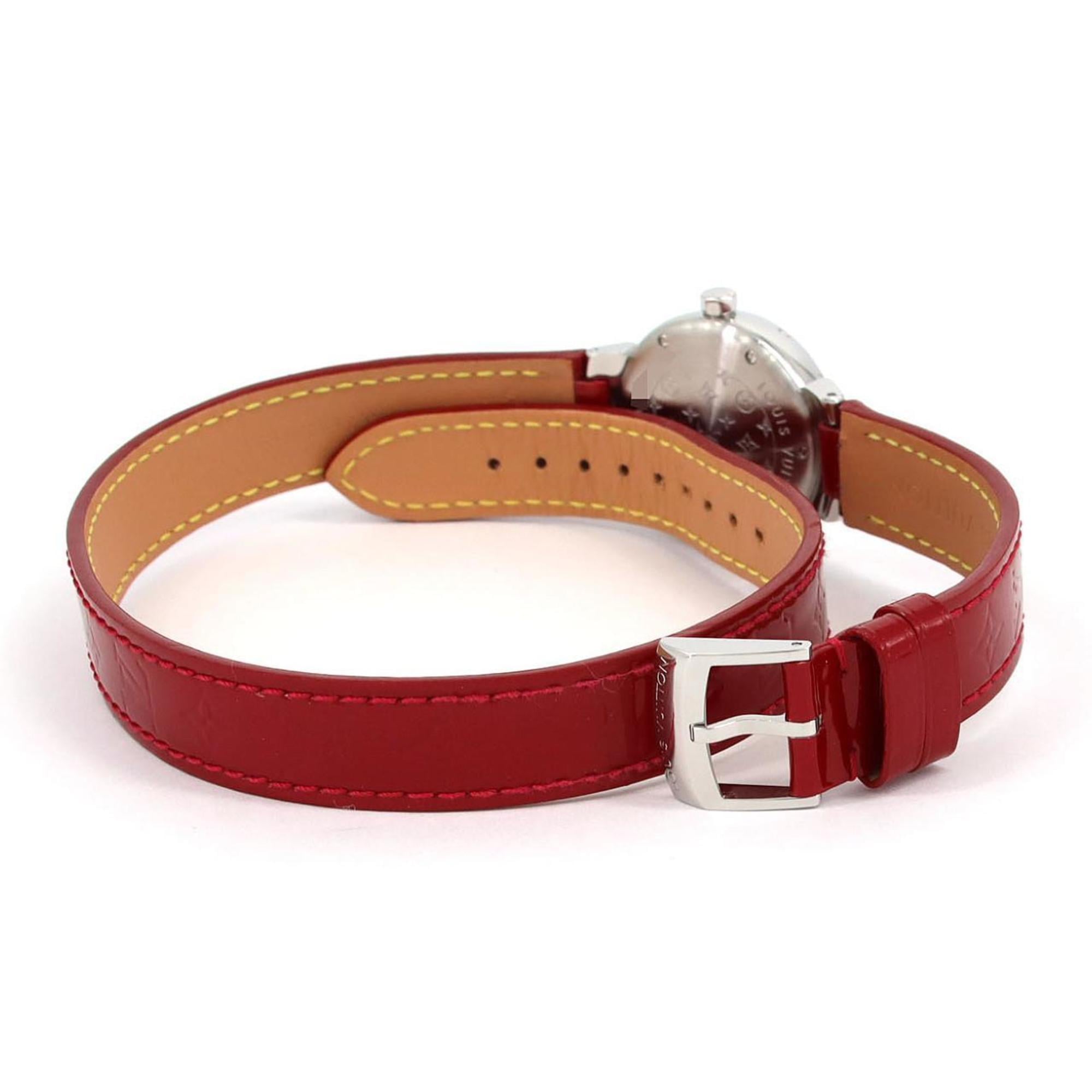 Louis Vuitton Tambour Heart Lug 1P Q121Z roestvrijstalen quartzhorloge