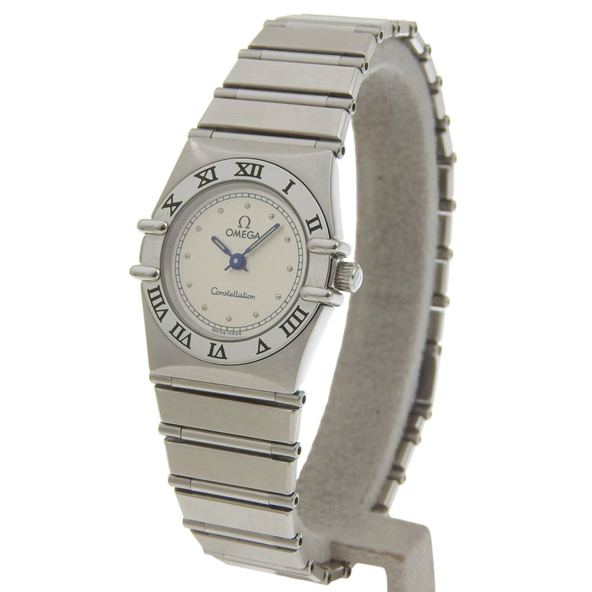 Omega Constellation Mini Women's Watch, Stainless Steel, Quartz, Analog, Silver Dial.