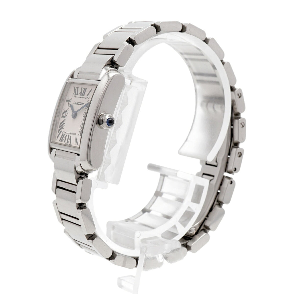 Cartier Tank Française SM W51008Q3 horloge met ivoorkleurige wijzerplaat, 20 mm