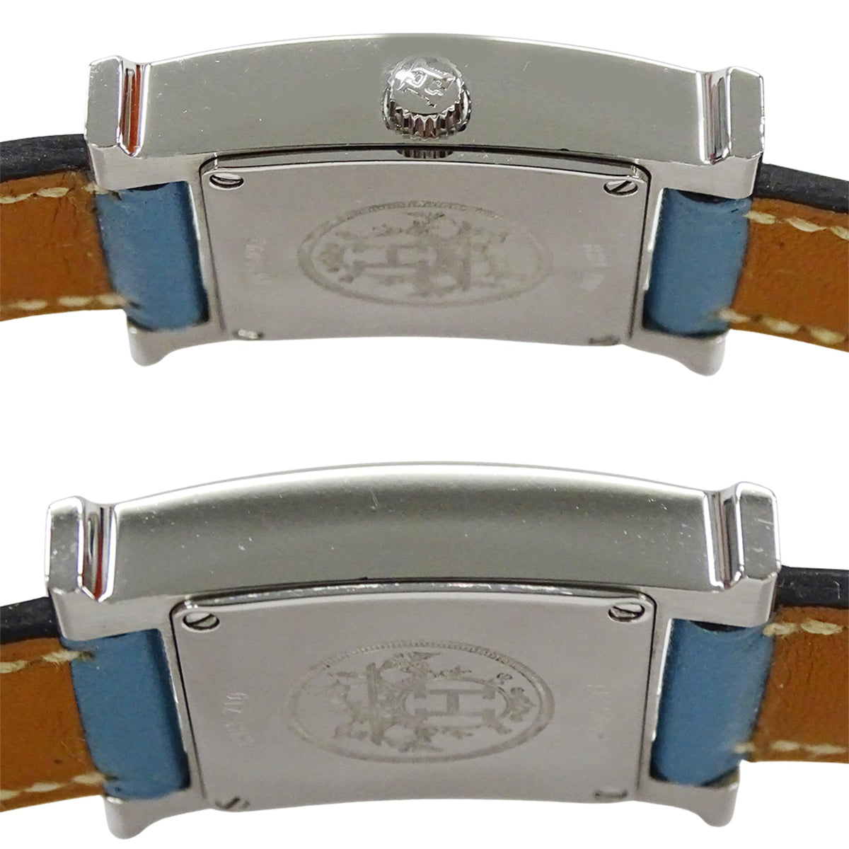 Montre Hermès H- HH1.210, cadran argenté, 21 mm