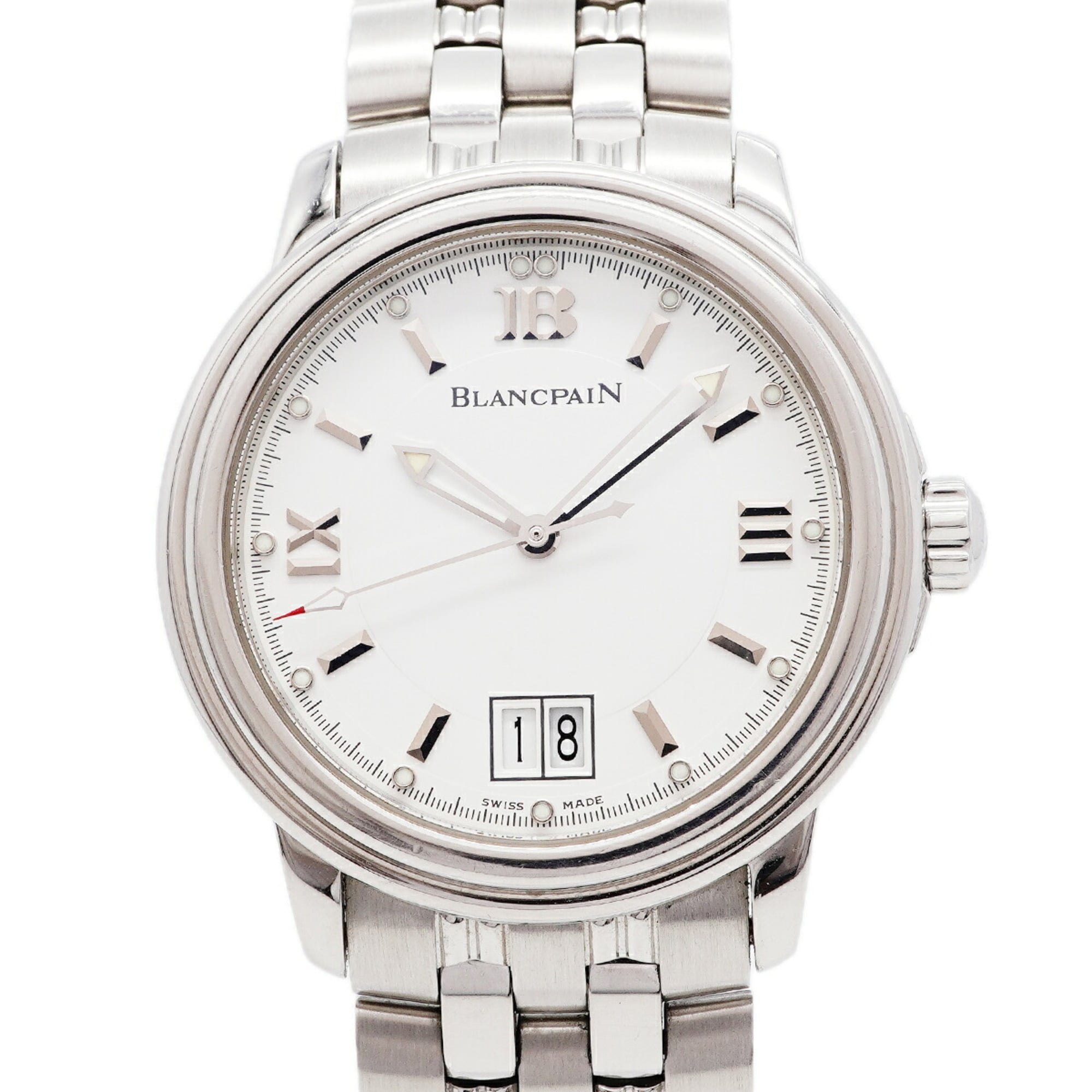 Montre Blancpain Leman 2150-1127-71 Blanc, cadran de 37 mm
