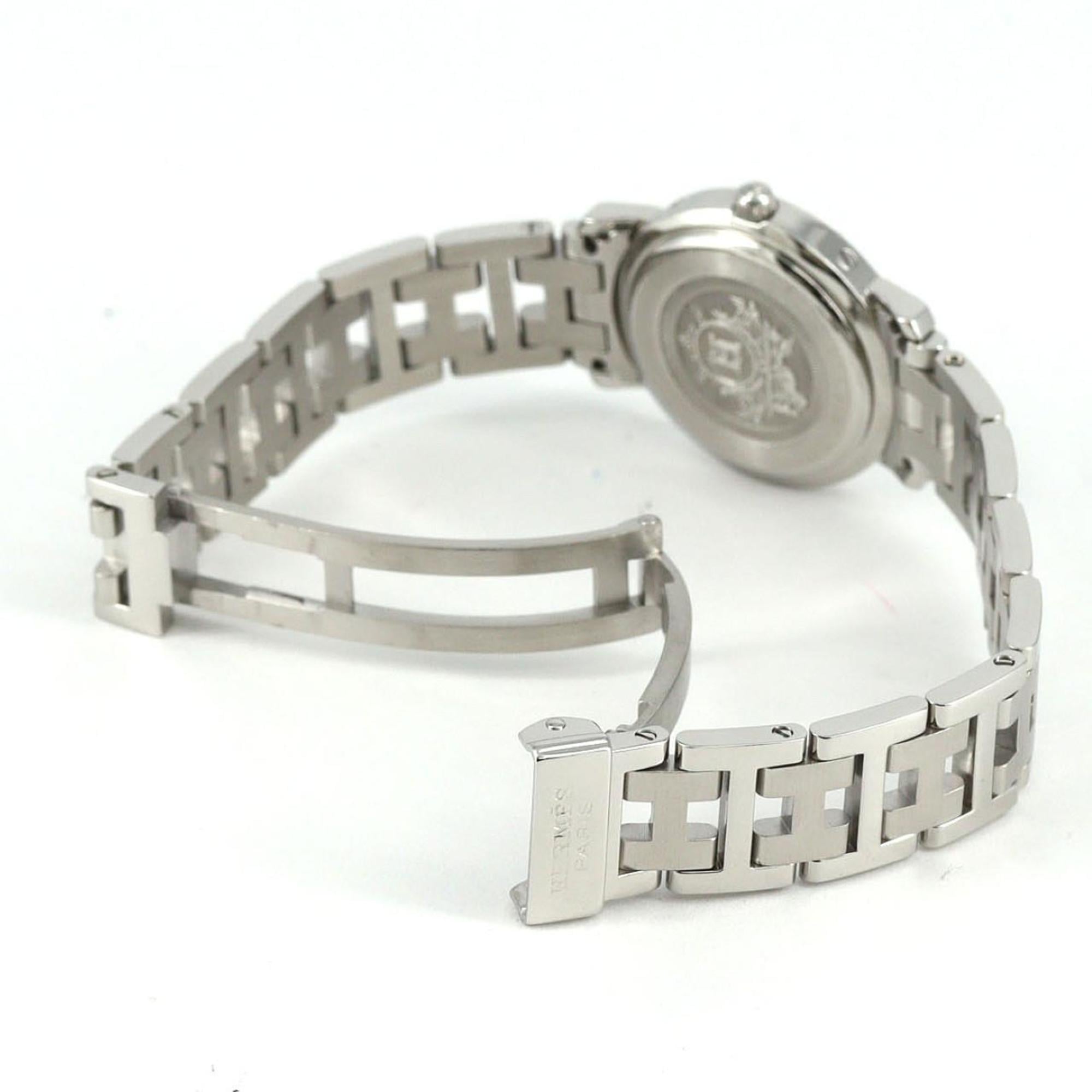Hermès Clipper CL4.210 roestvrijstalen quartzhorloge