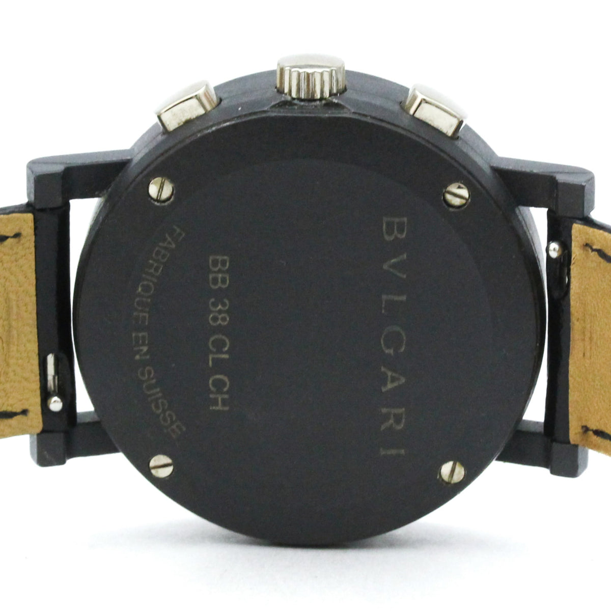 Bvlgari Carbon Gold Chronograph Cortina BB38CLCH horloge met zwarte wijzerplaat, 38 mm