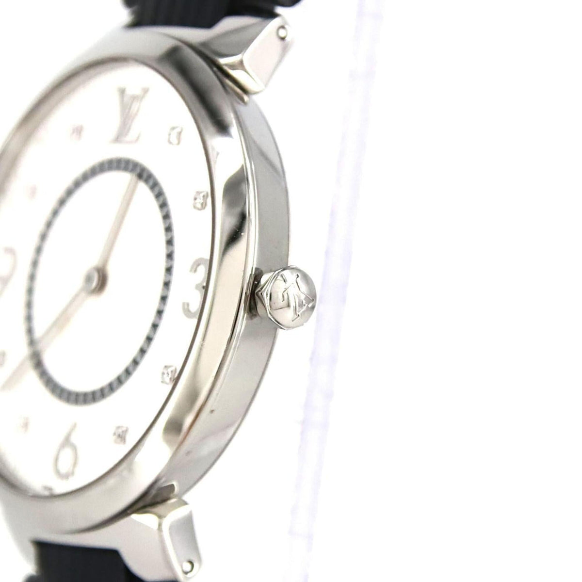 Louis Vuitton Tambour Slim 8P Q1E01 met zilveren wijzerplaat 39mm Horloge
