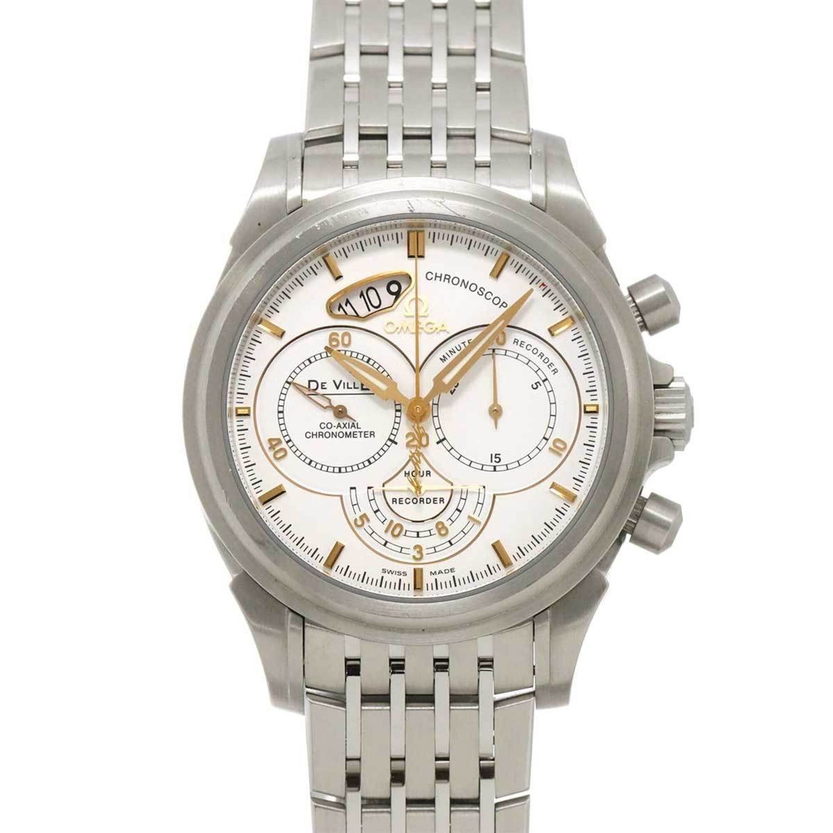 Omega De Ville Chronoscope Co-Axial 422 10 41 50 04 001 White Dial 41mm Watch