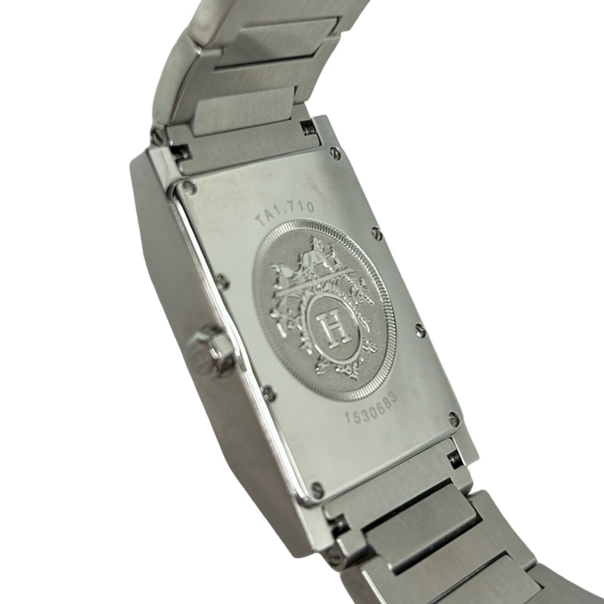 HERMES Tandem Stainless Steel Quartz Wrist Silver 40187