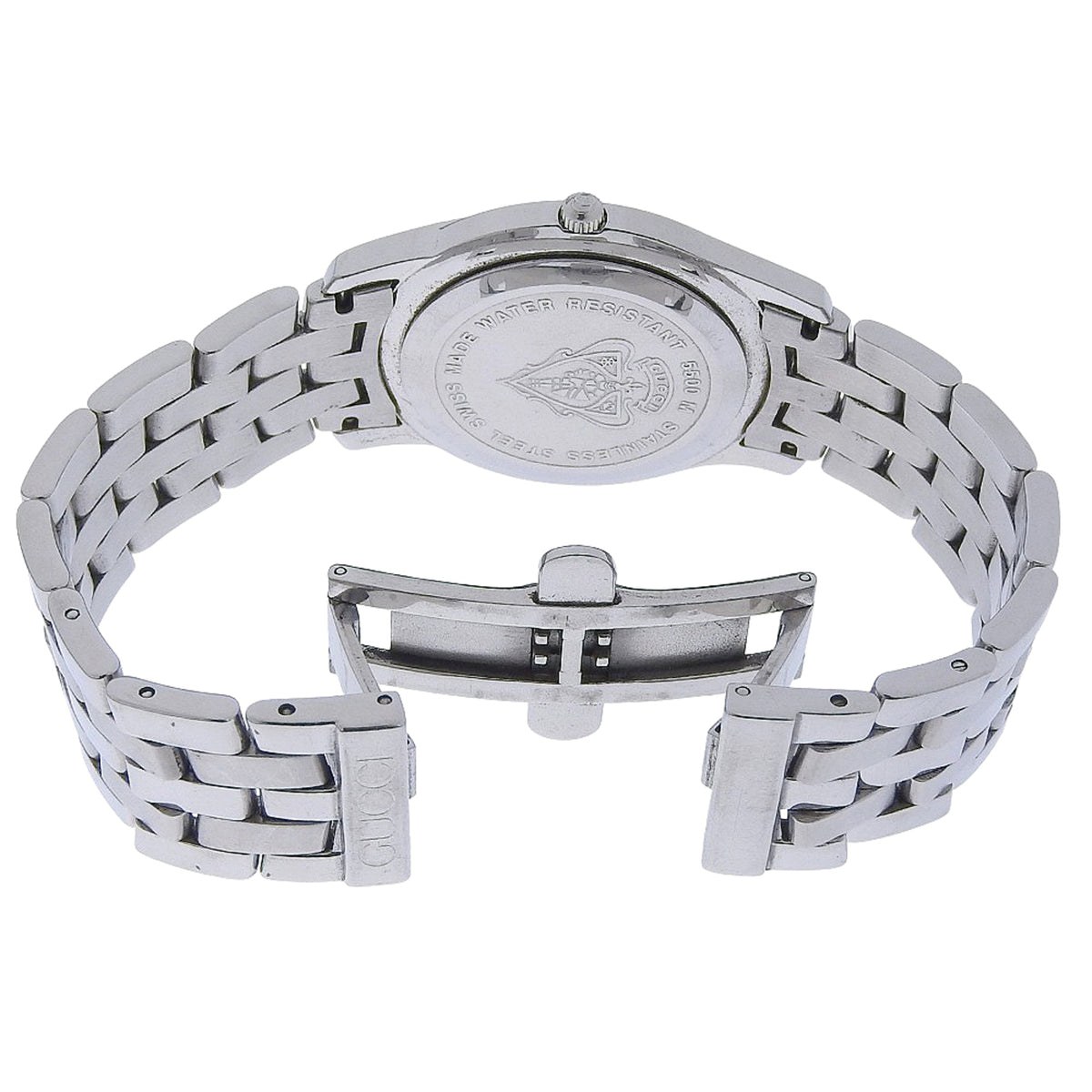 Gucci G-Class Watch 5500M Stainless Steel Quartz Analog Silver Dial Men's