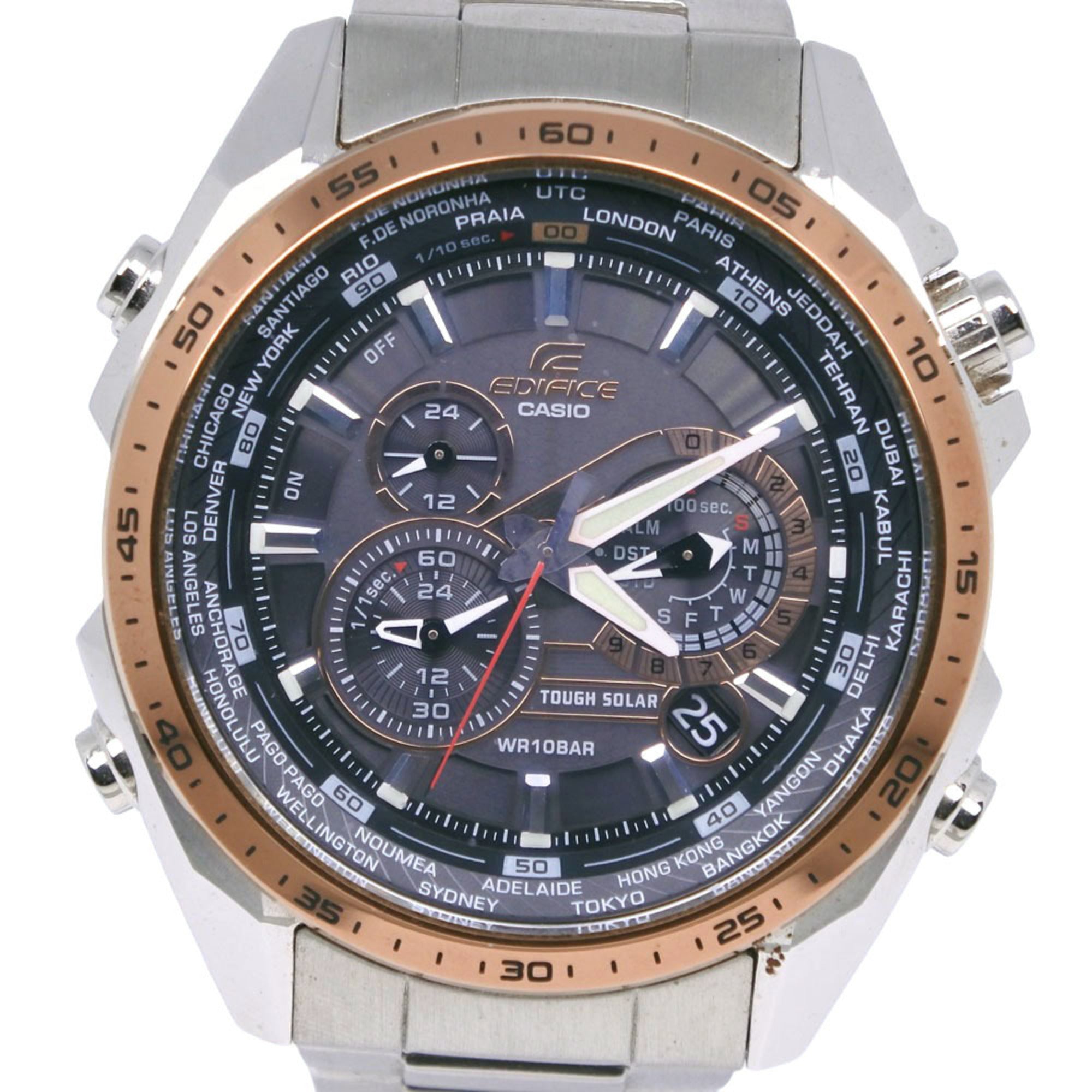 Casio Edifice EQS-500 Stainless Steel Chronograph Watch with Gray Dial, Men's
