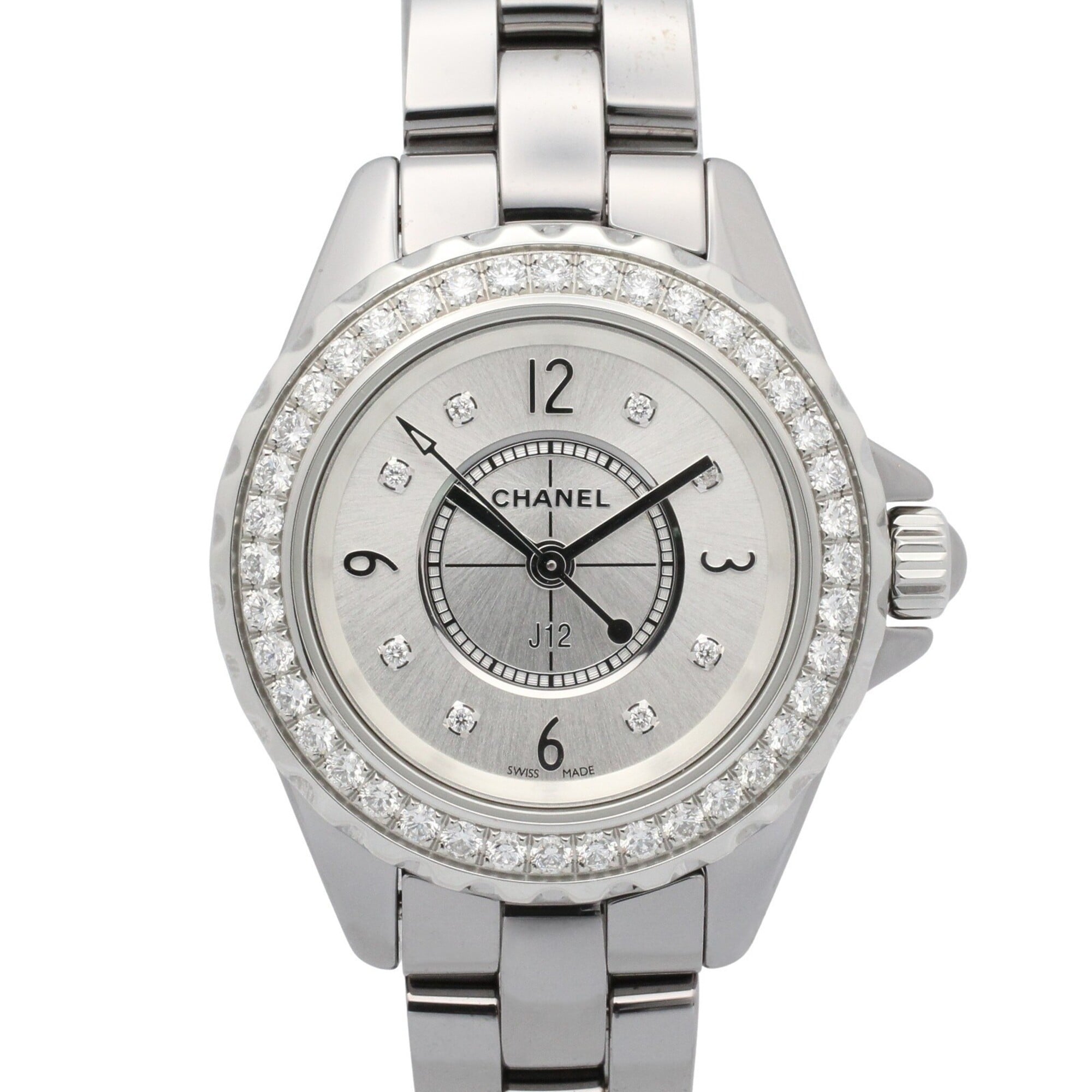 Chanel J12 H3402 Silver Dial Ceramic, titanium 28mm Watch