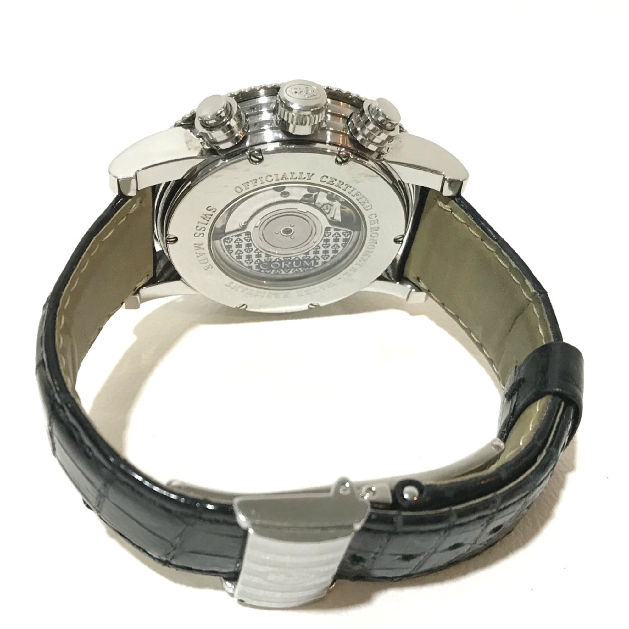 Corum 983.201.20 Armbanduhr mit RückseitenskalaAutomatik Silber Schwarz Armband
