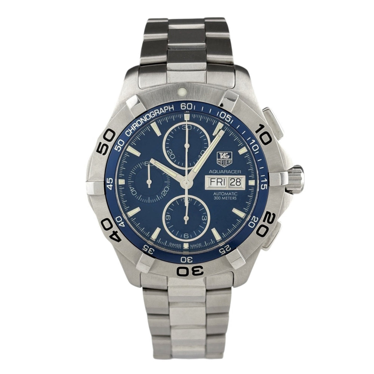 Montre TAG Heuer Aquaracer CAF2012, cadran bleu, 44 mm