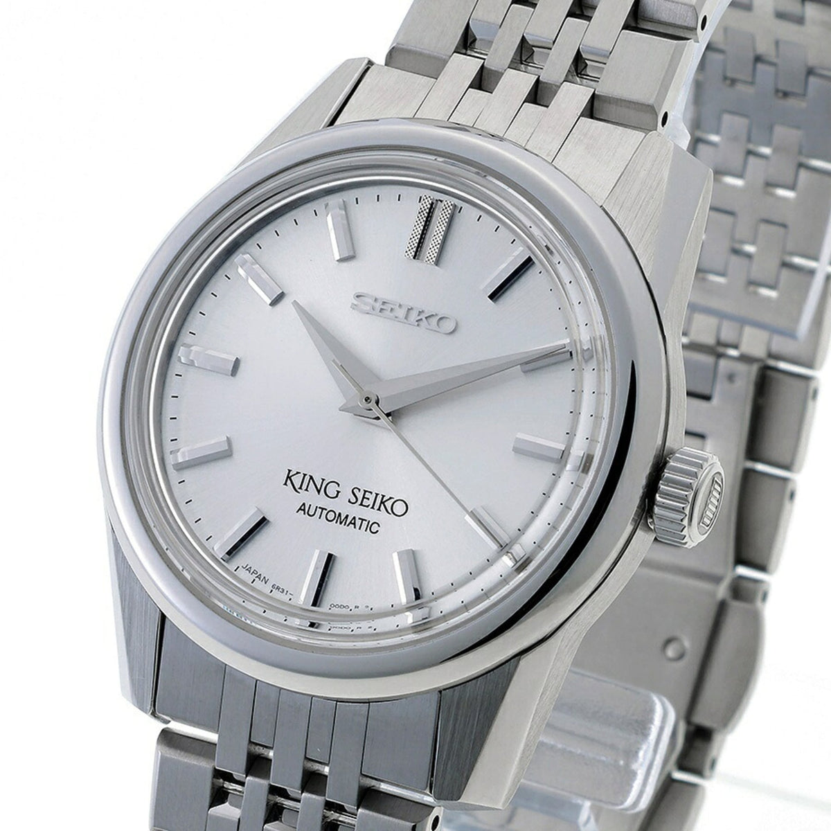 Montre Seiko King SDKS001/6R31-00D0, cadran argenté, 37 mm