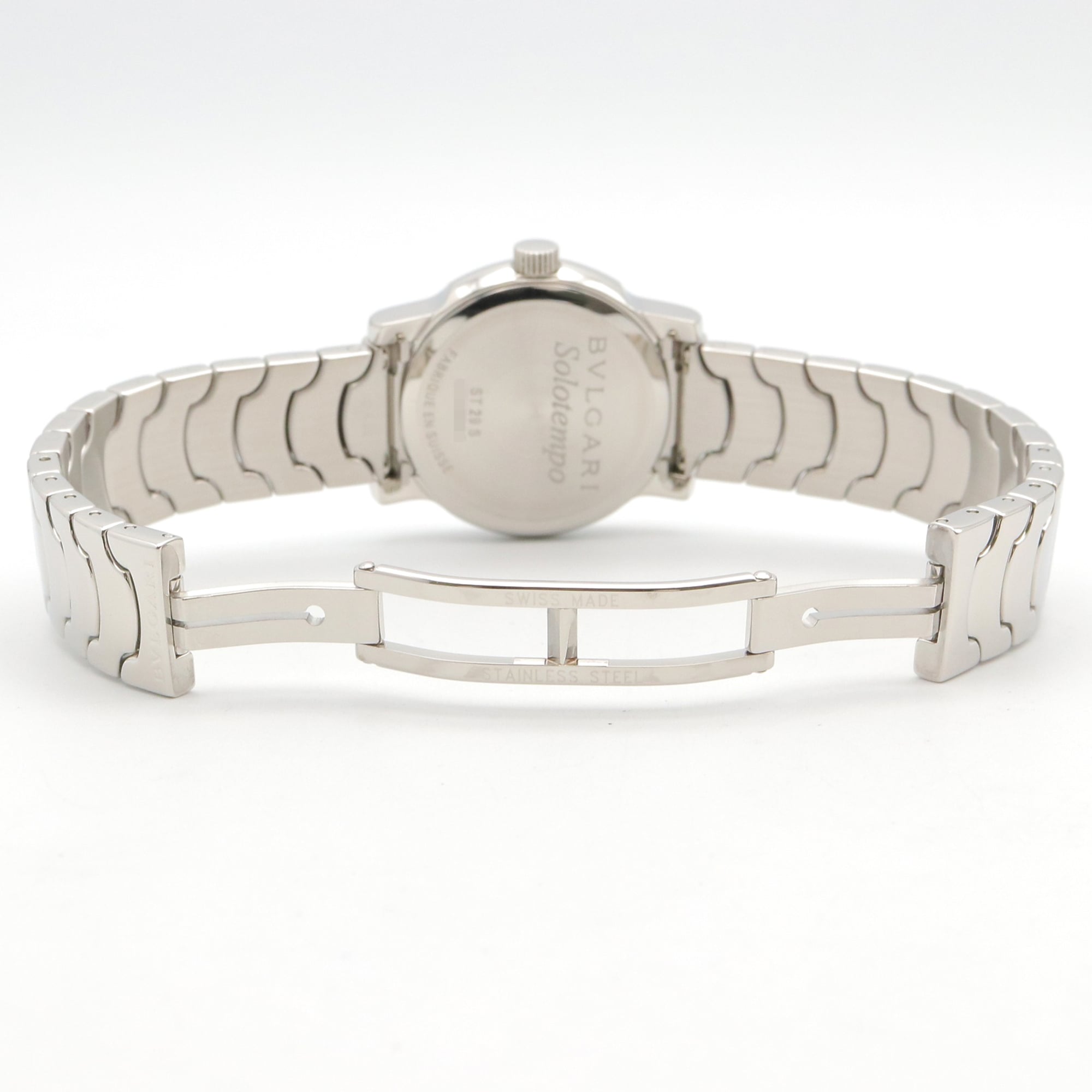Montre Bulgari BVLGARI Solo Tempo, acier inoxydable, pour femme, Blanc (ST29S)