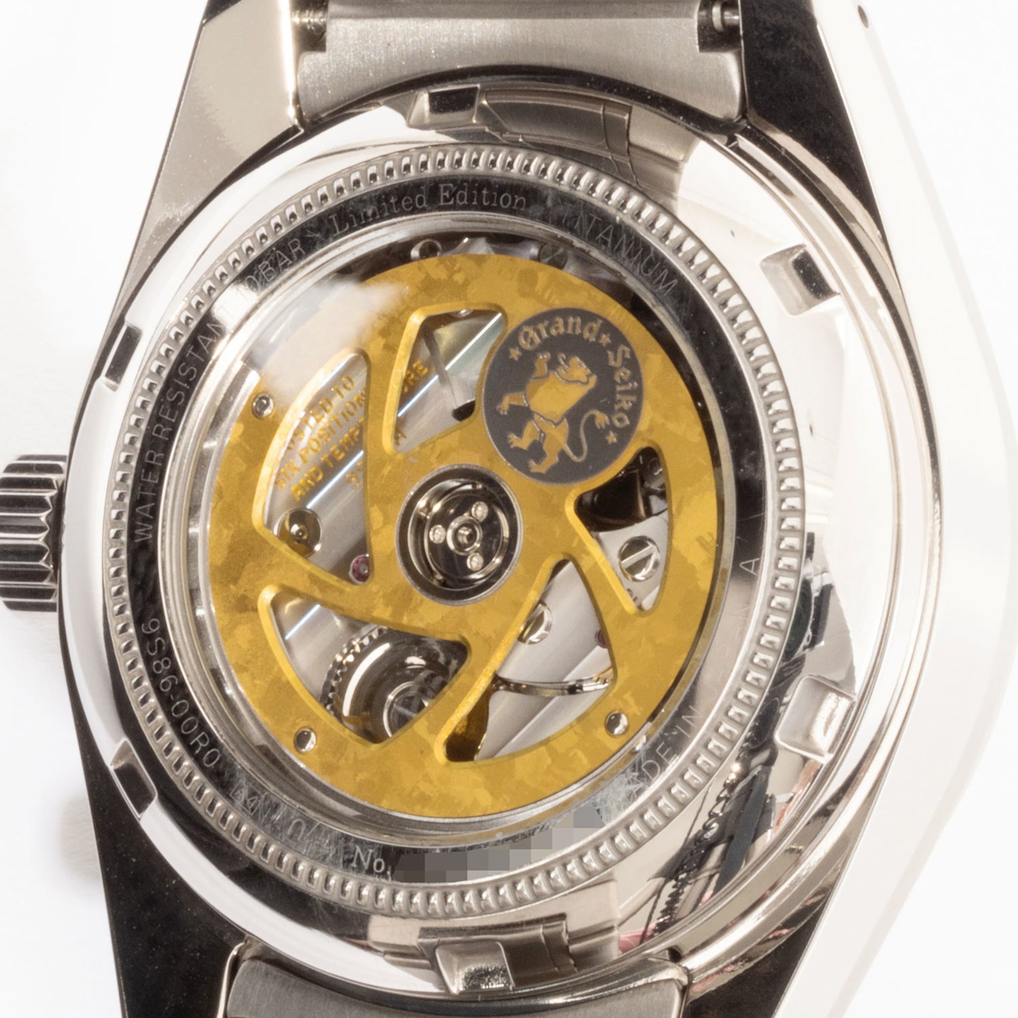 Montre mécanique Grand Seiko Heritage Collection à haute fréquence SBGJ255, titane brillant argenté, pour homme