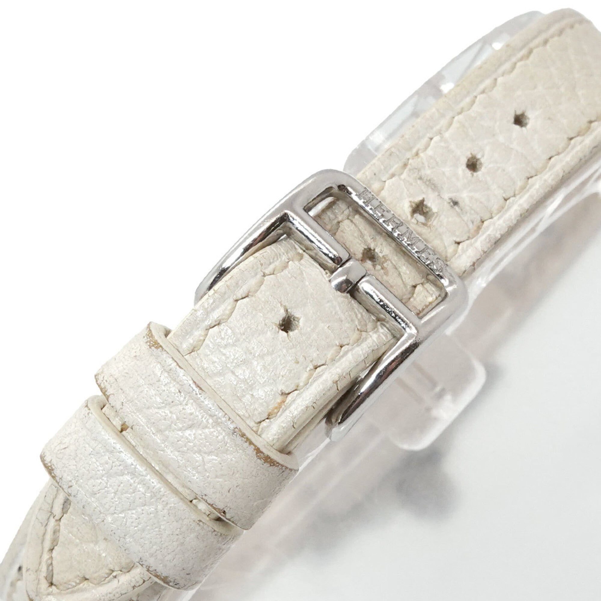 Hermes Medor Mini ME2 110 Wo Studded White Quartz