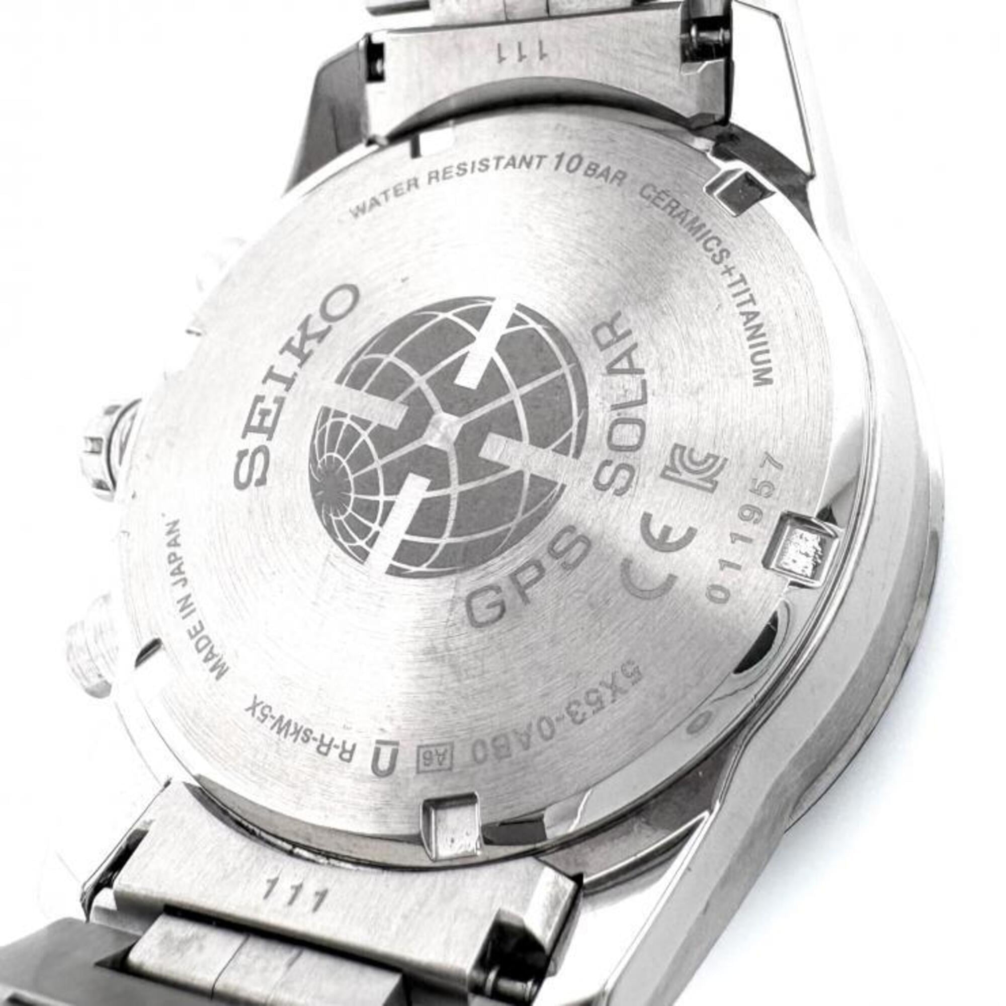 Montre Seiko Astron série 5X GPS SBXC001, cadran bleu, 42 mm