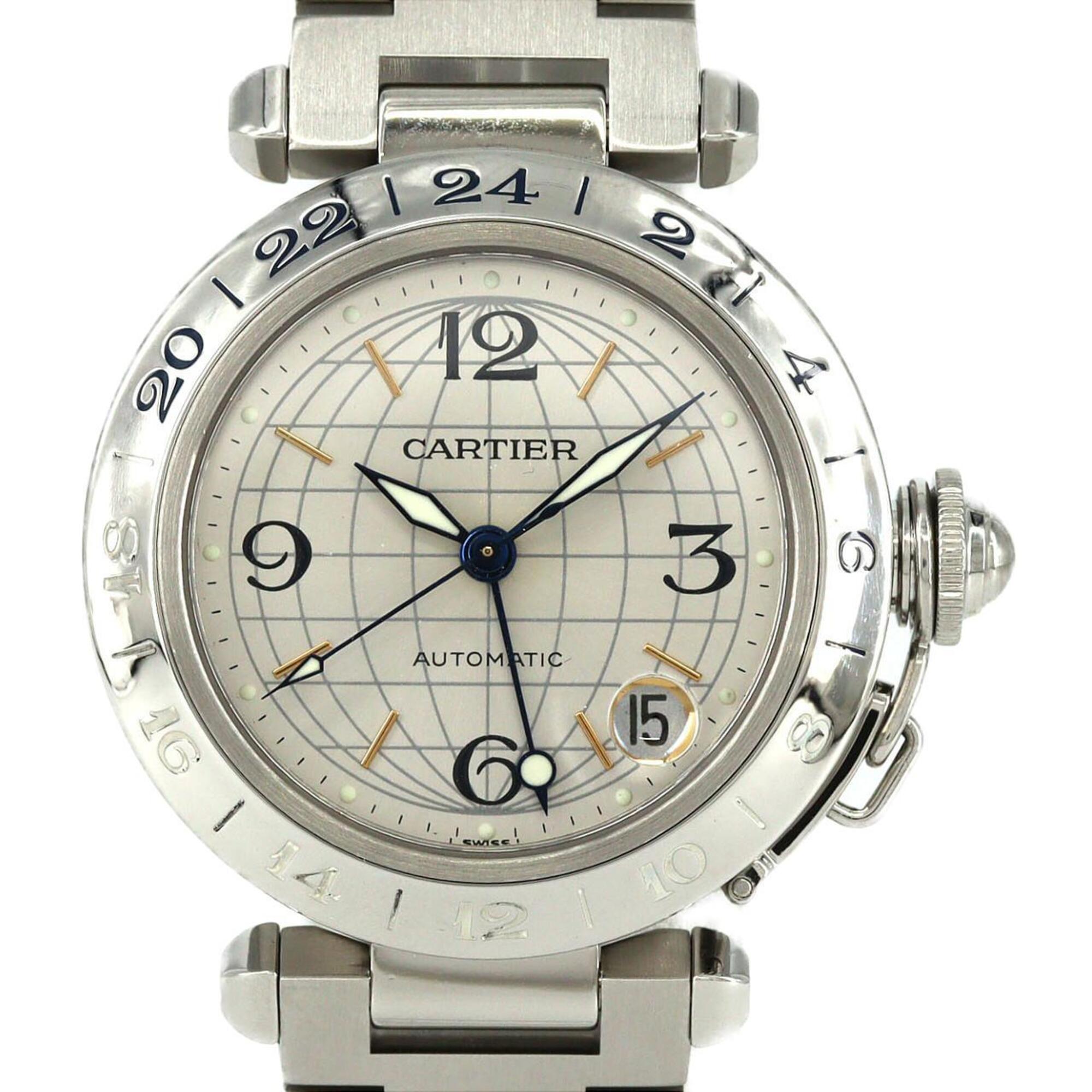 Cartier Pasha C GMT W31029M7 Stainless Steel Automatic