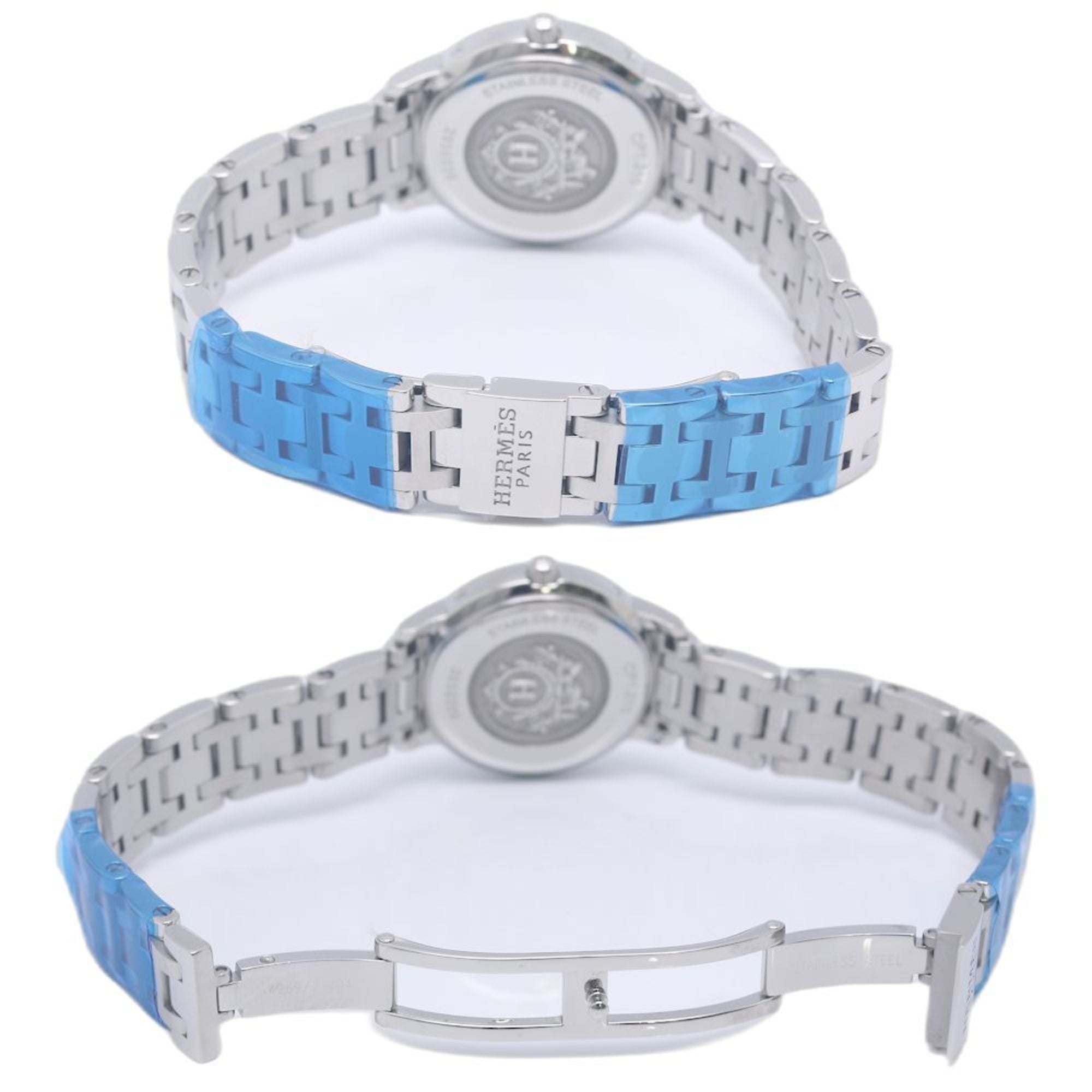 HERMES Clipper Classic CP1.210.230 4969 Women's Watch, Stainless Steel, 130489