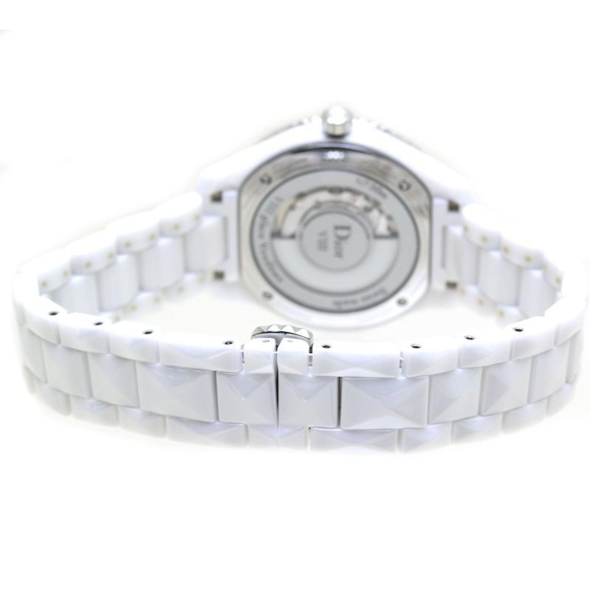 Christian Dior VIII On Huit Diamond CD1235E5C001 Wit keramiek xSS Dames 39820