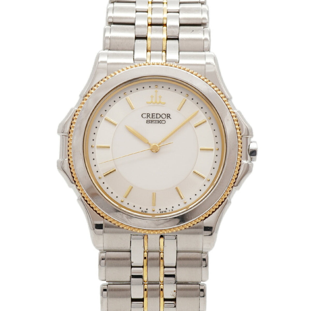 Seiko Credor Pacific Combination GCAR034/8J81-6B60 Gold Dial 36mm Watch