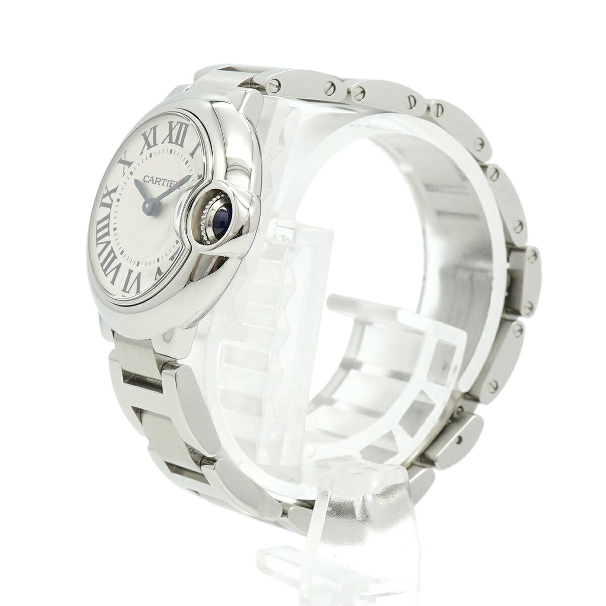 Montre Cartier Ballon Bleu SM W69010Z4, cadran argenté, 28 mm