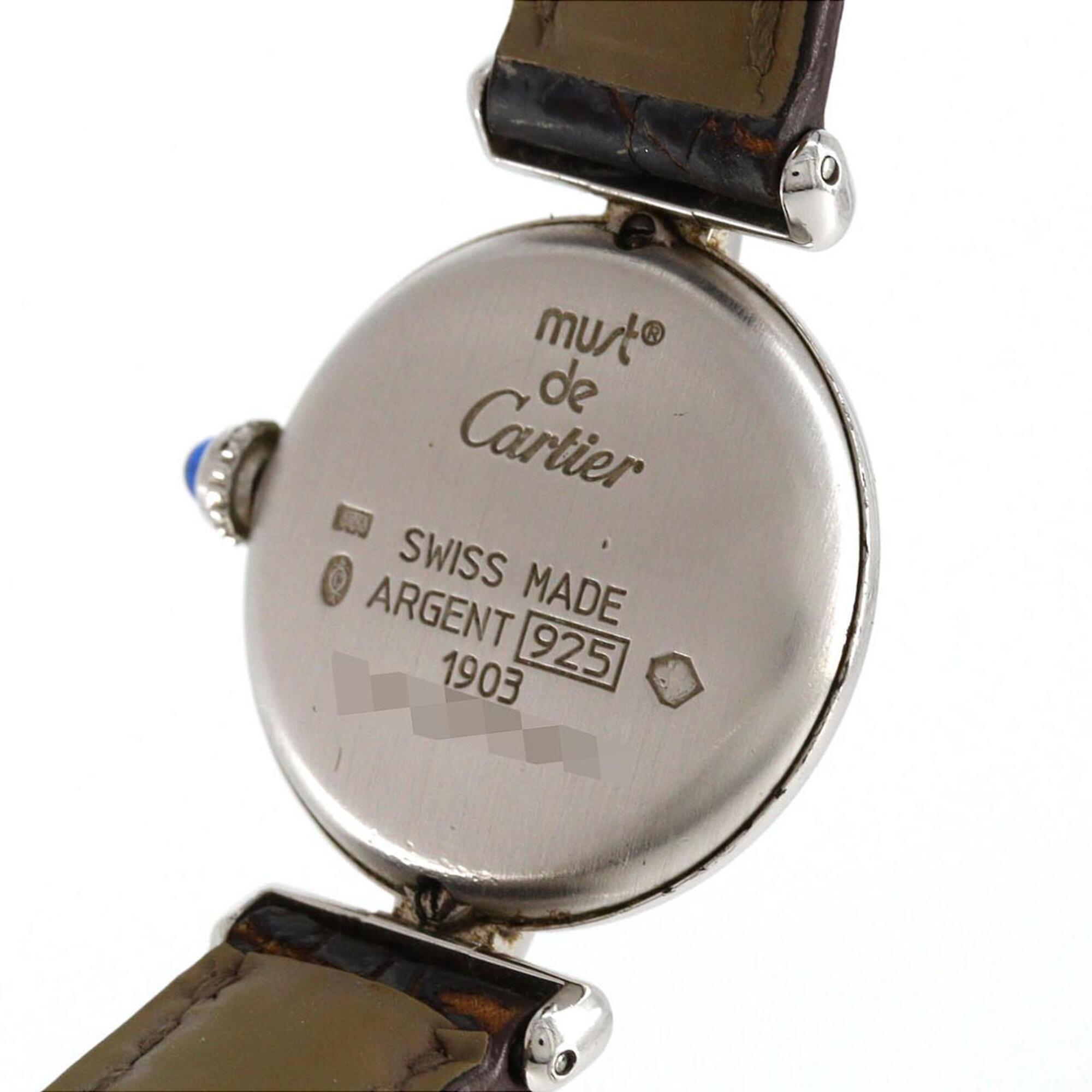 Cartier Must Colisée W1001665 zilveren quartzhorloge