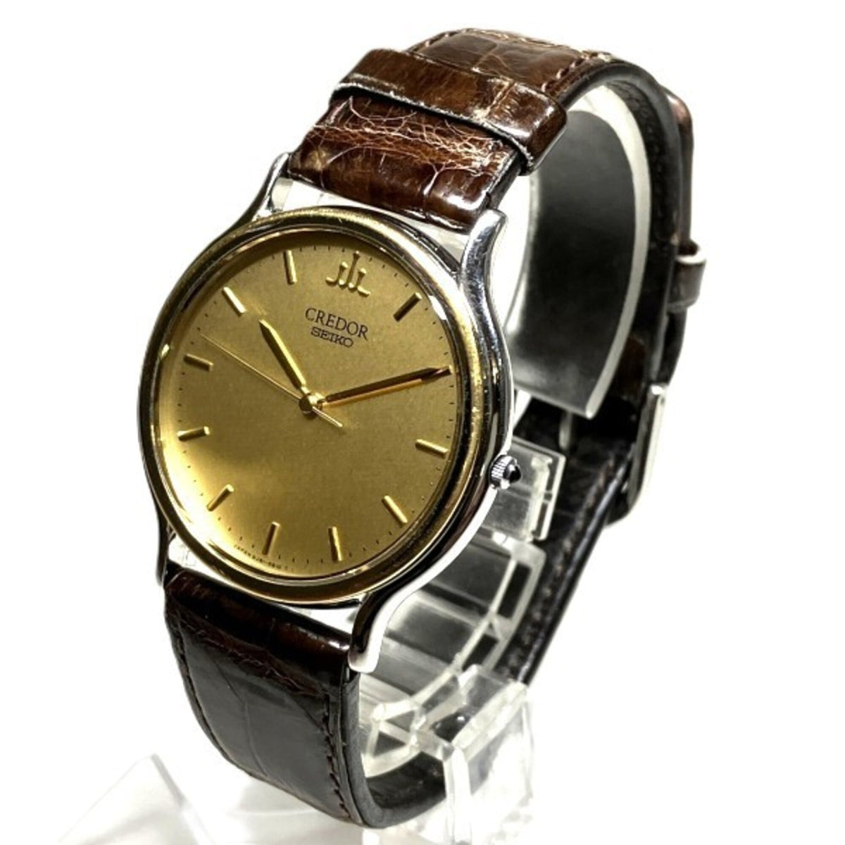 Seiko Credor 8J81-6B00 mit goldenem Zifferblatt, 31 mm Uhr