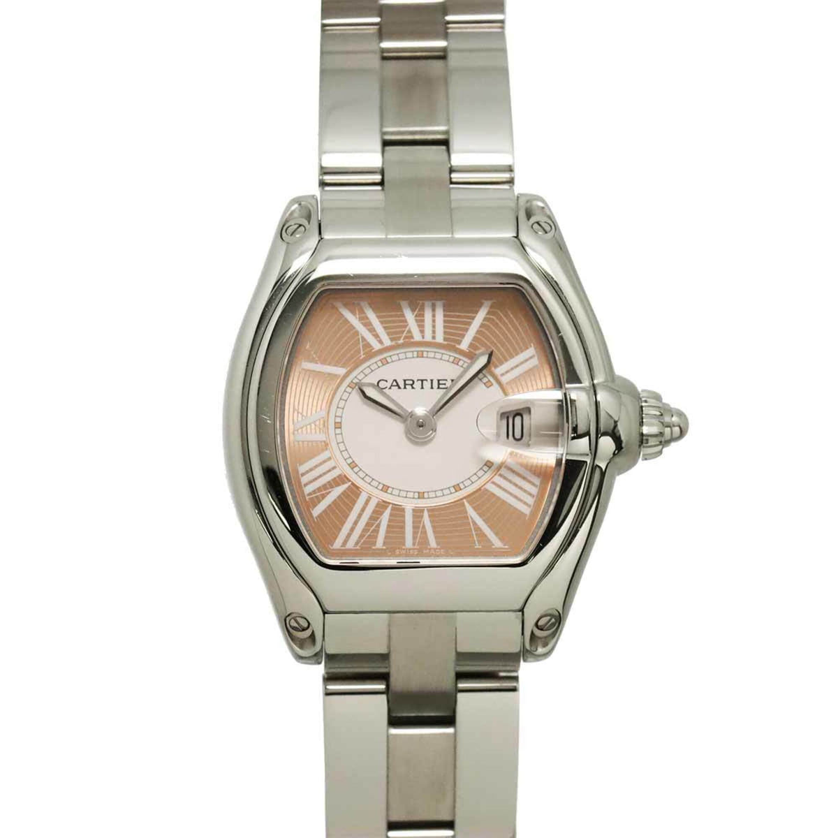 Montre Cartier Roadster SM W62054V3 Ivoire, Rose, cadran de 33 mm