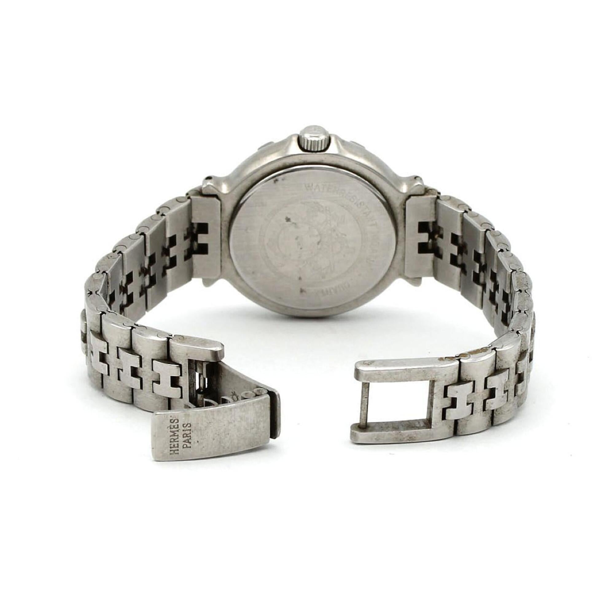 Hermes Captain Nemo combinatiehorloge van roestvrij staal en verguld kwarts