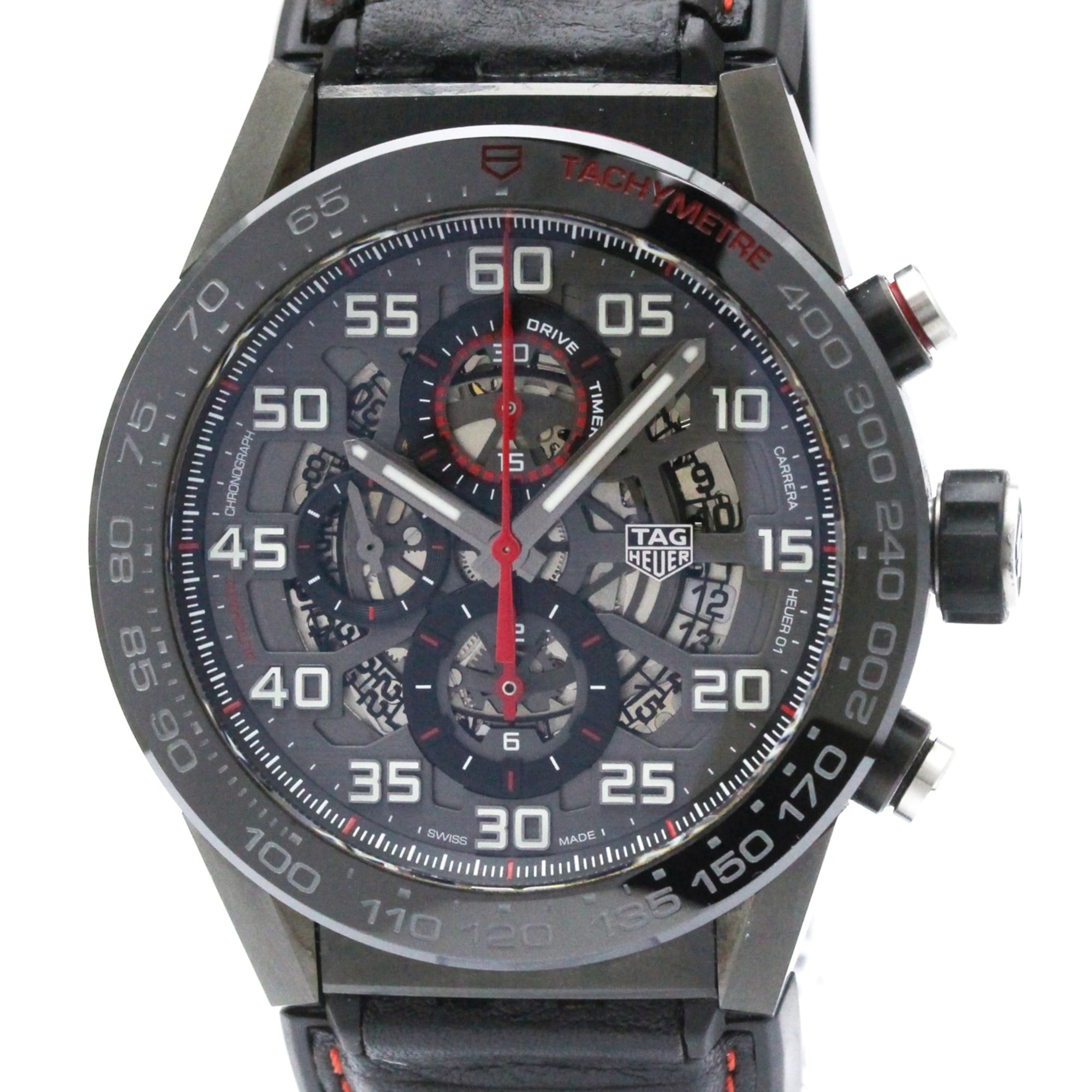 TAG Heuer Carrera CAR2A1H Black Dial 45mm Watch