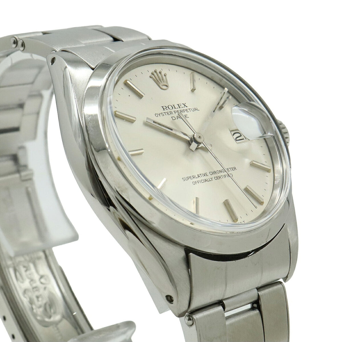 Rolex Oyster Perpetual Date 1500 Silver Dial 35mm Watch