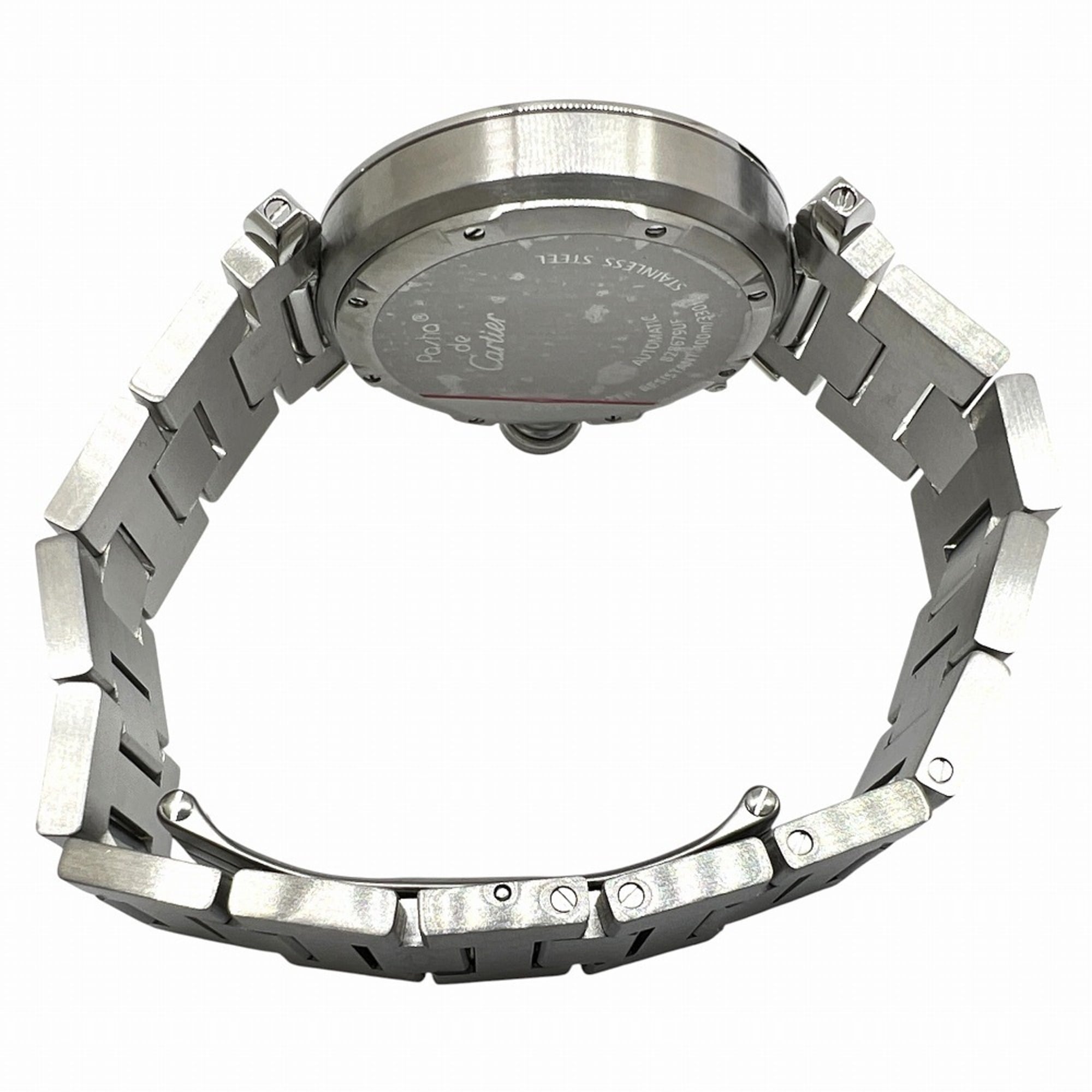 Cartier Pasha C Big Date Stainless Steel White Dial W31055M7 Automatic for Women and Men