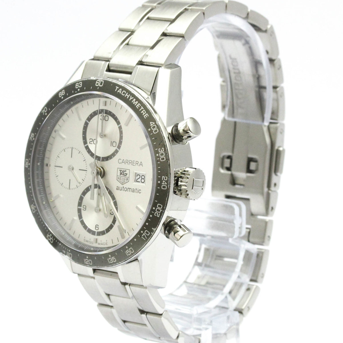 TAG Heuer Carrera CV2011 Silver Dial 41mm Watch