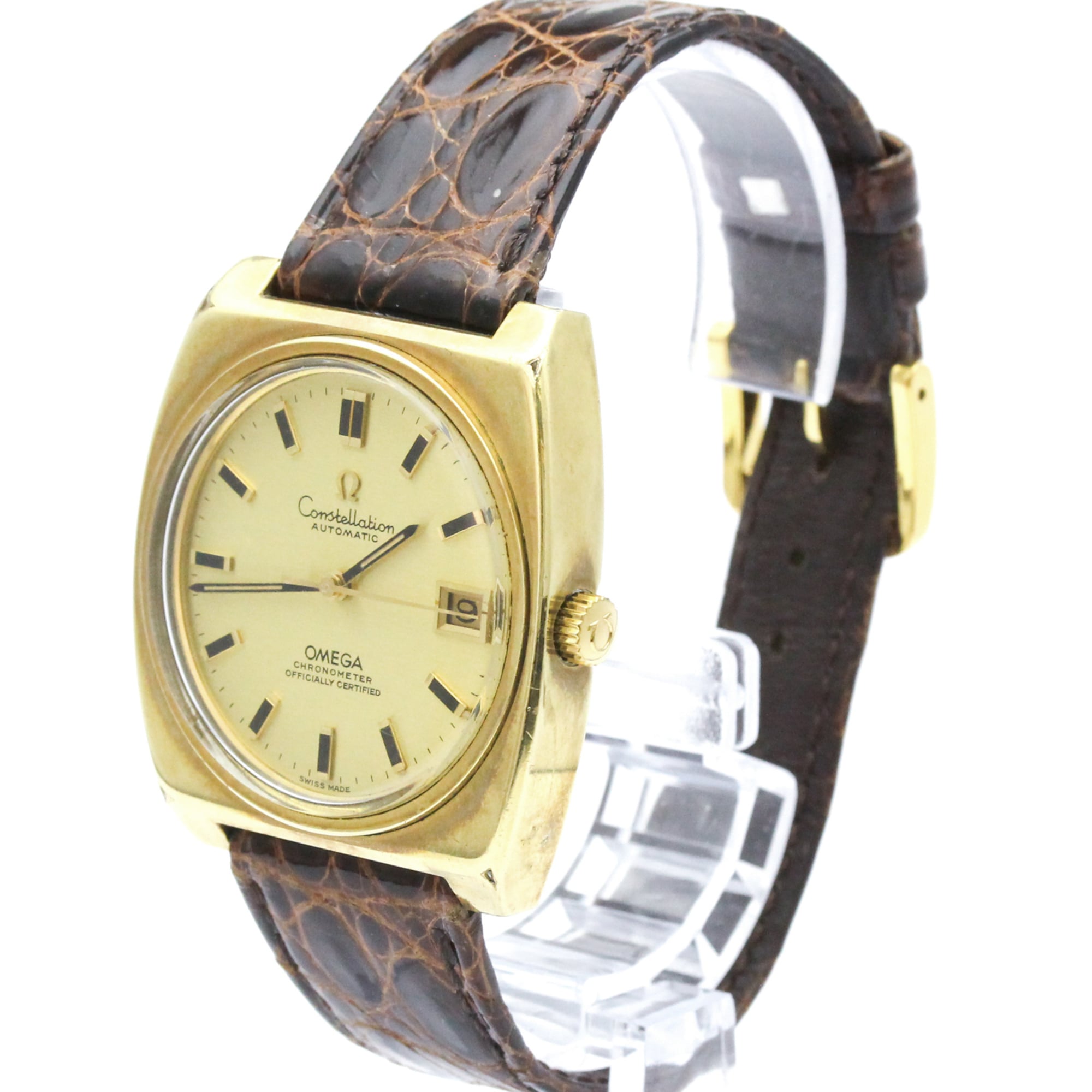 OMEGA Constellation Cal 1001 Gold Plated Automatic Mens Watch 166.063 Vintage